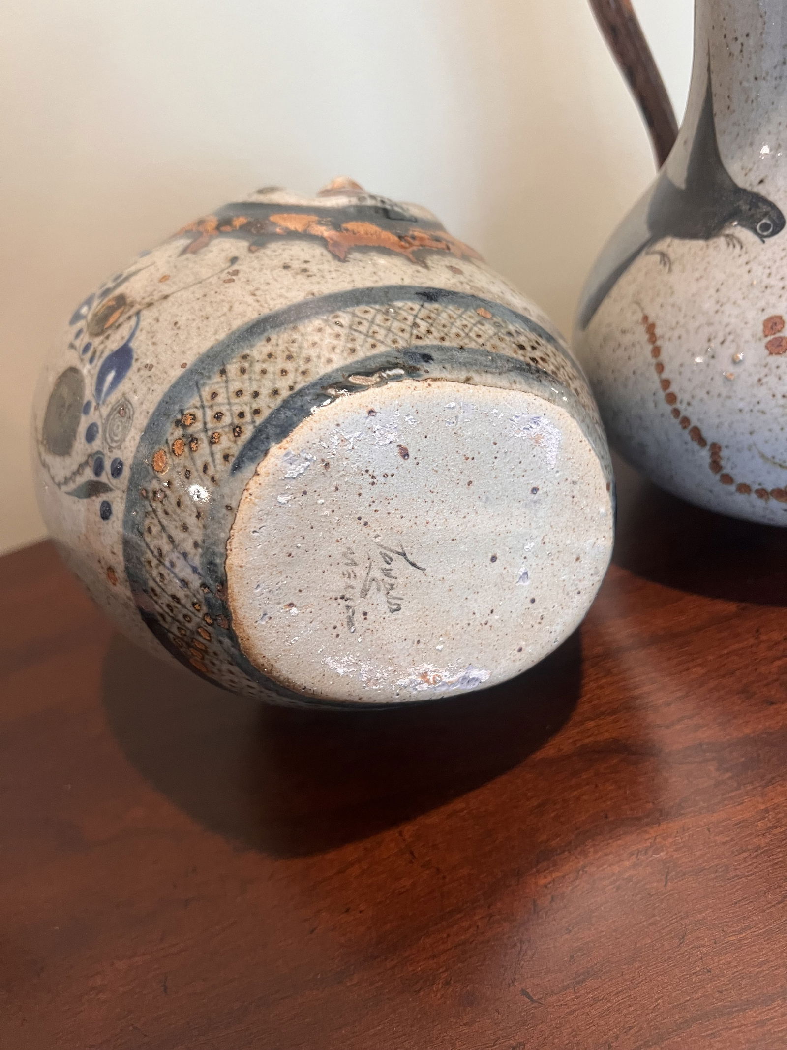 (2) Mexican Tonala Pottery Vases - 8