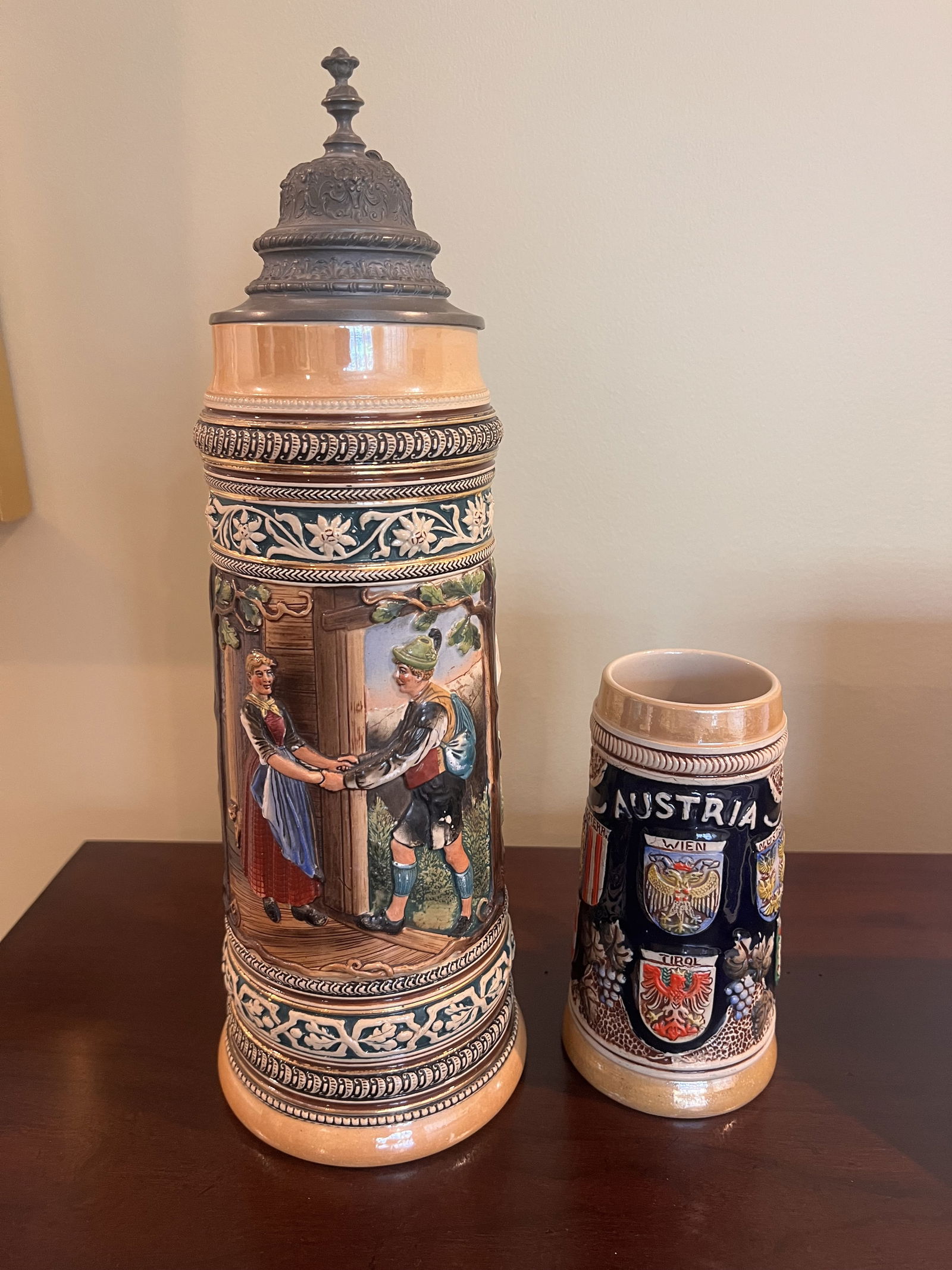 (2) Vintage German Austria Beer Steins (1 of 11)