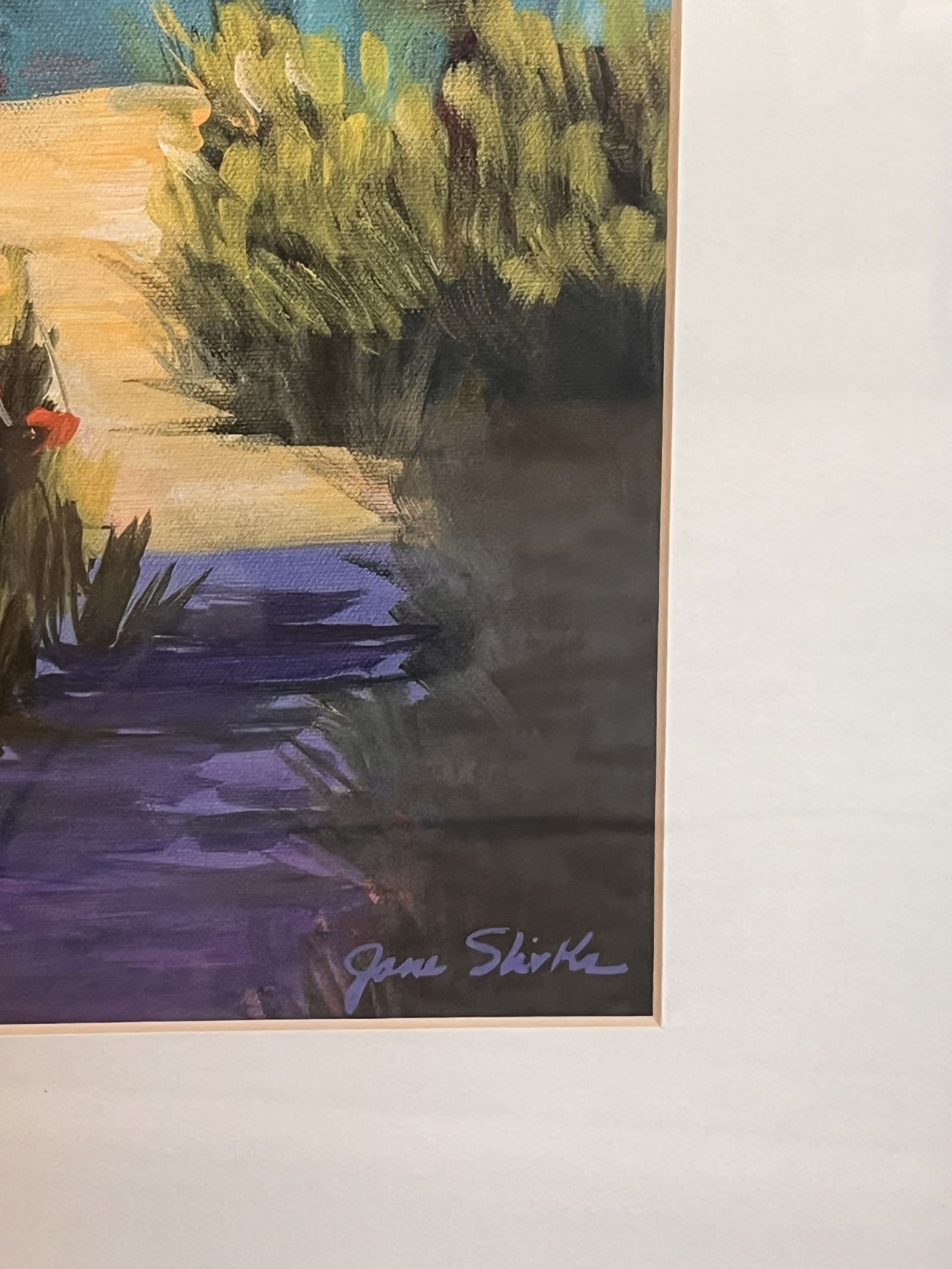 (2) Coastal Beach Scene Prints in Coordinating Bamboo Frames - 3