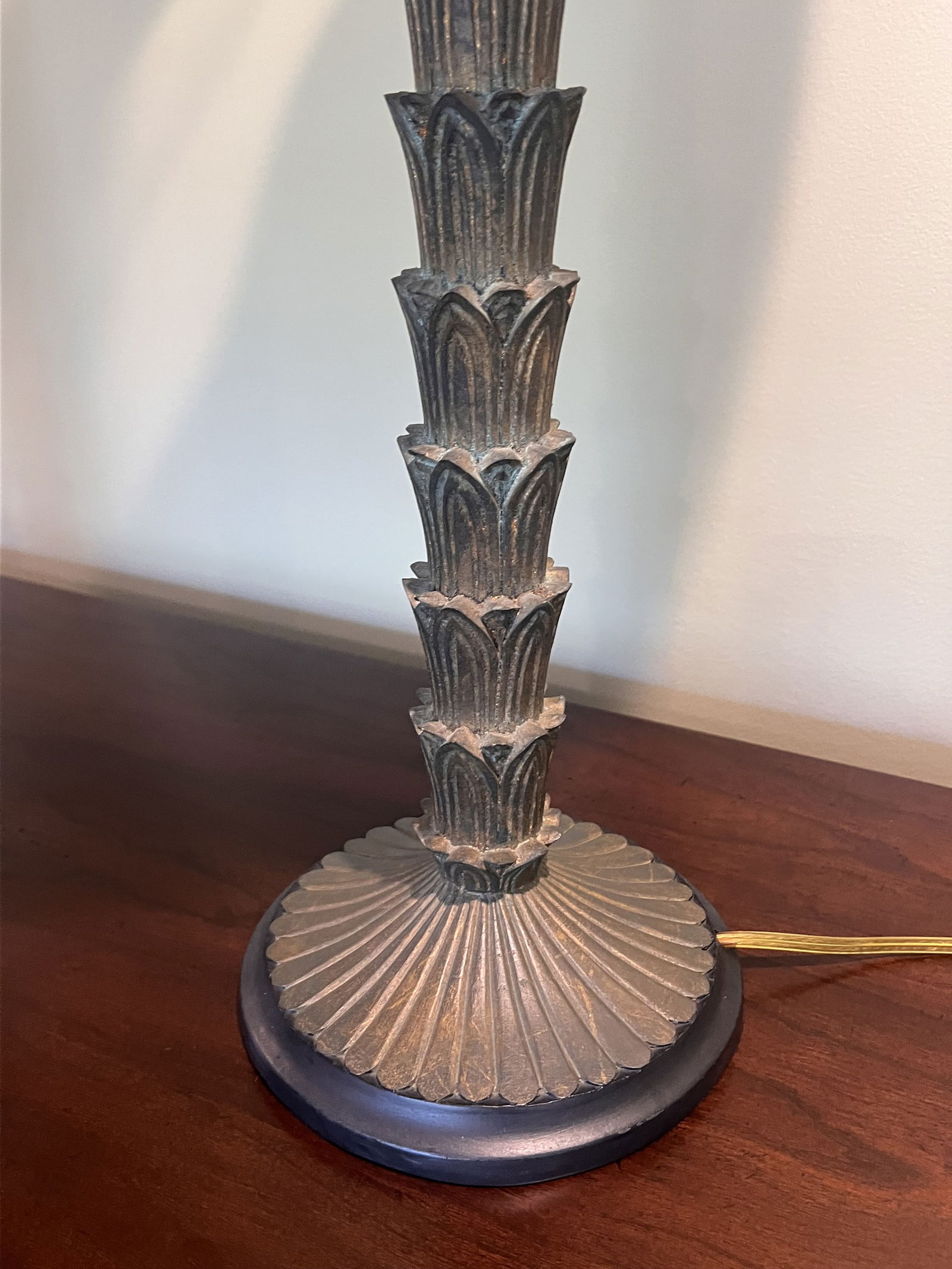 Pair of Palm Tree Buffet or Table Lamps - 7