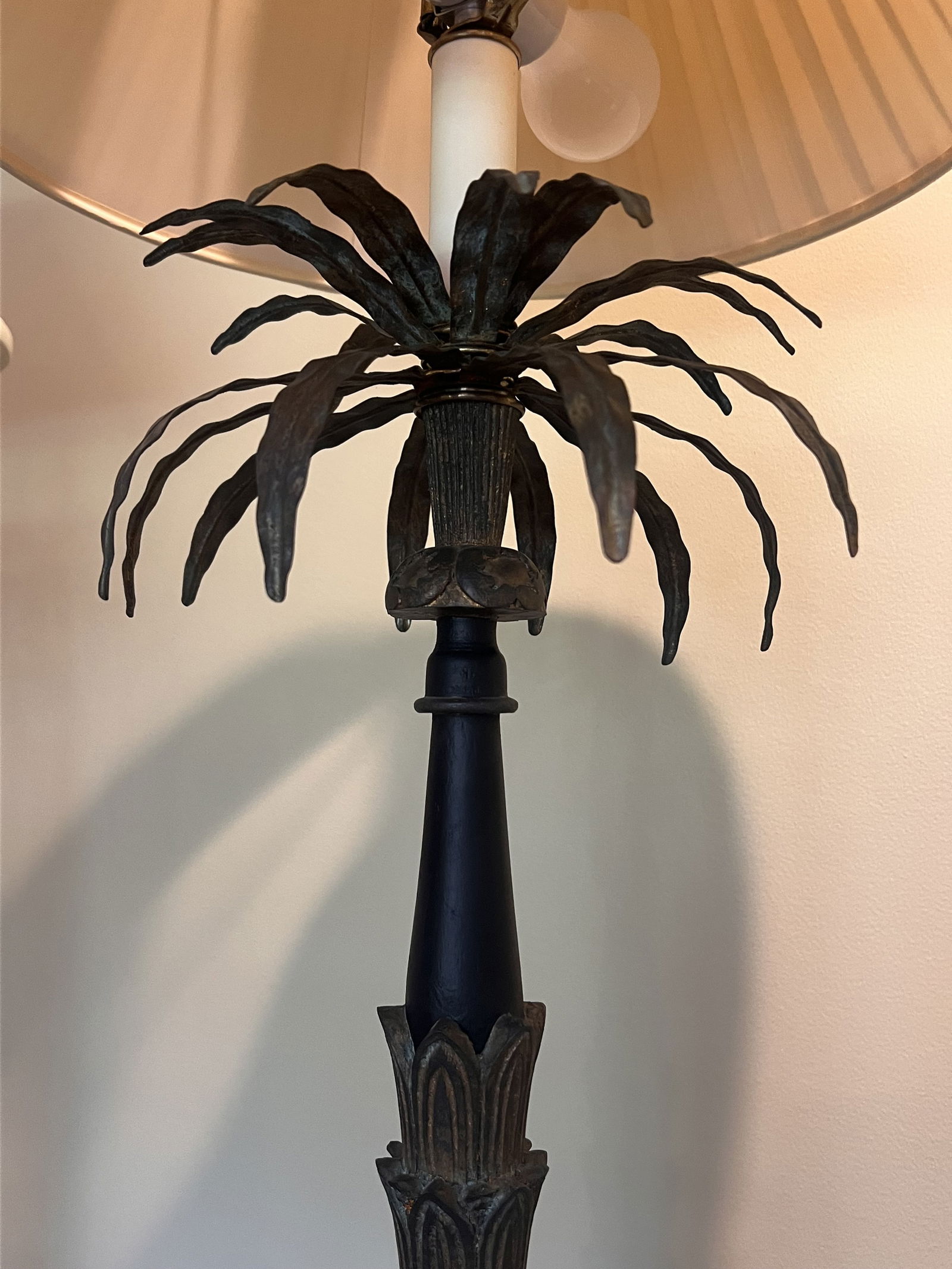 Pair of Palm Tree Buffet or Table Lamps - 8