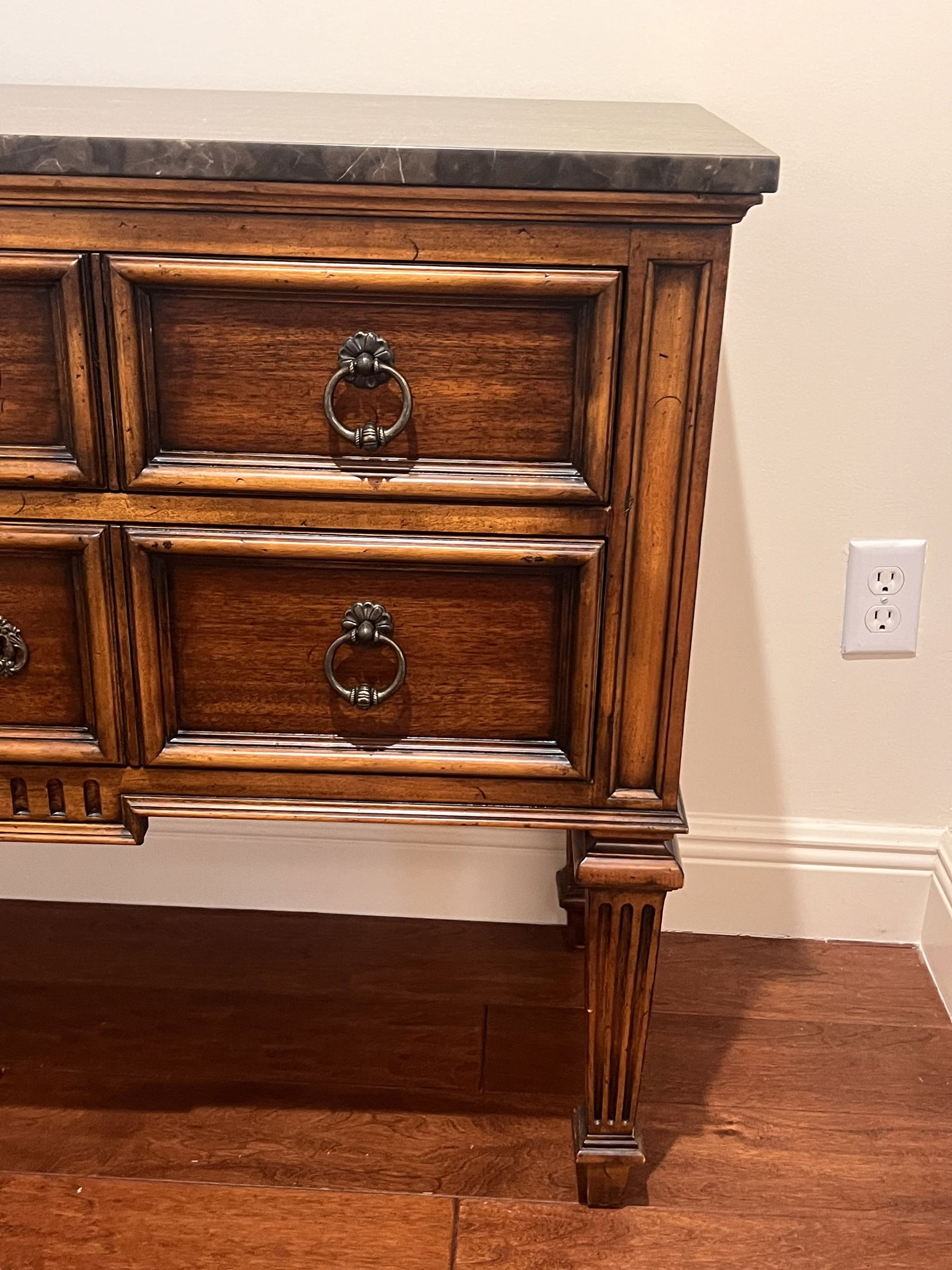 Ethan Allen Marble Top Table - 2