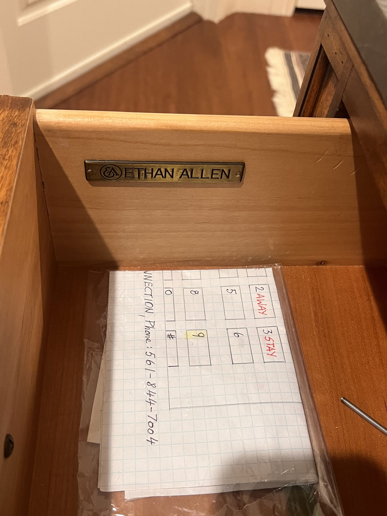 Ethan Allen Marble Top Table - 7