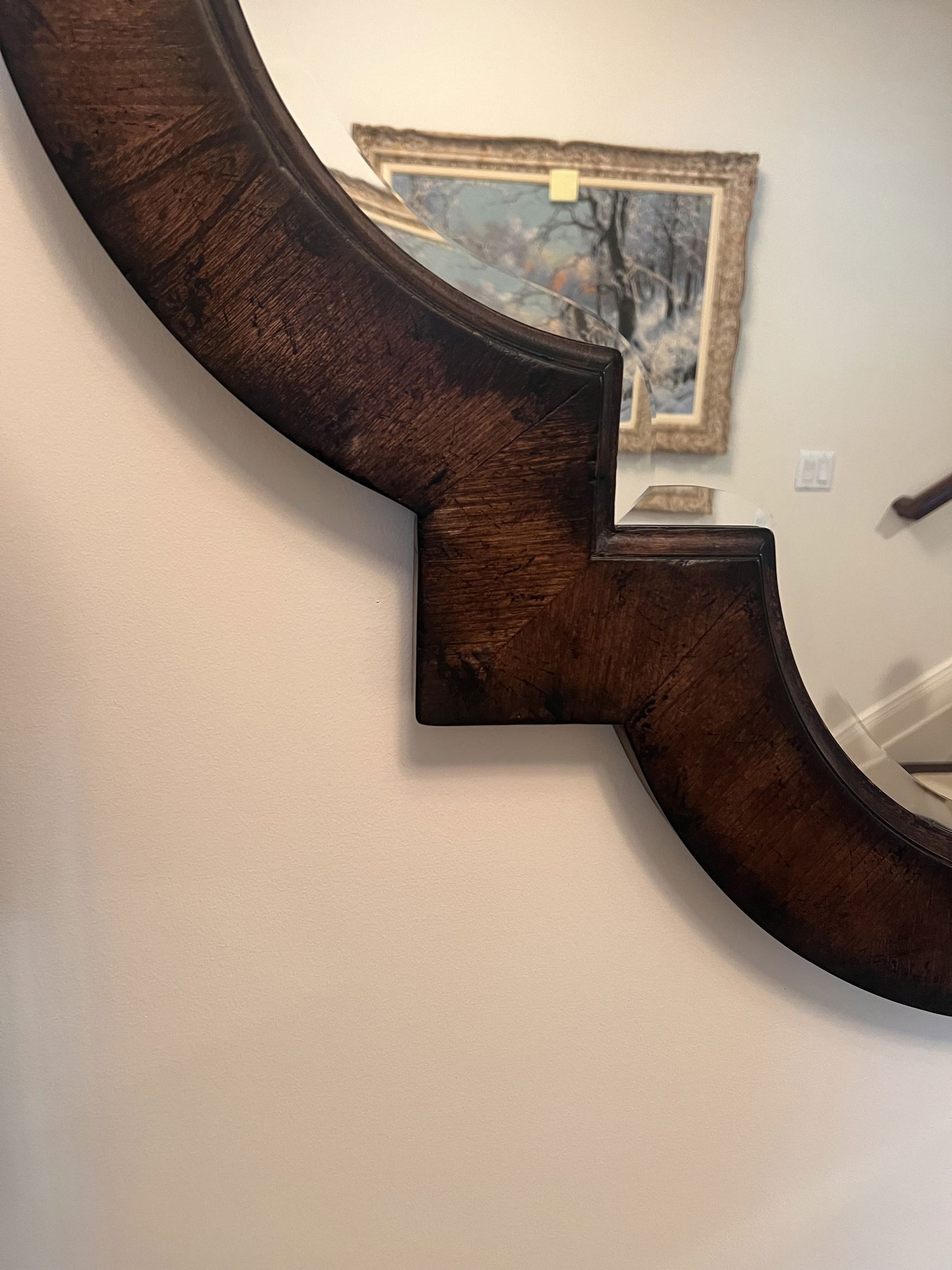 Quatrefoil Wall Mirror 39" Dark Wood - 3