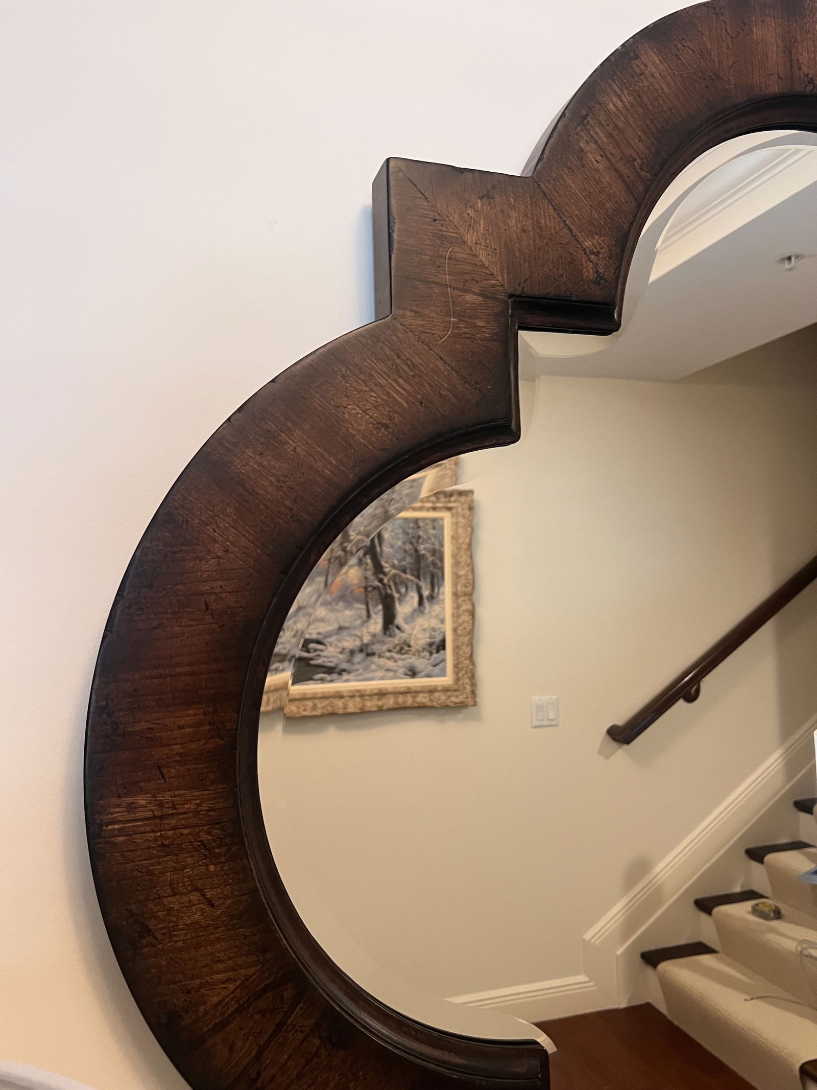 Quatrefoil Wall Mirror 39" Dark Wood - 4