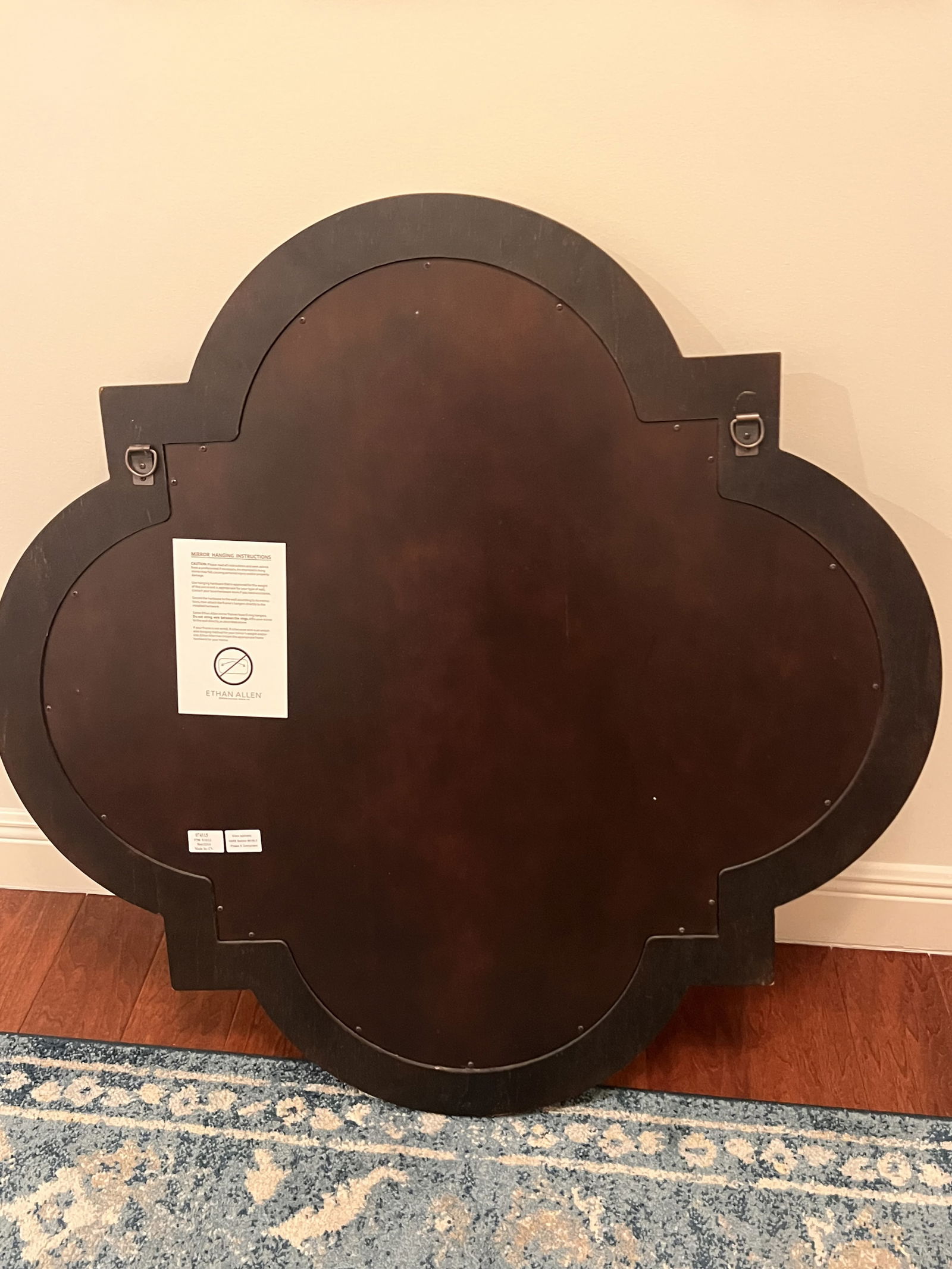 Quatrefoil Wall Mirror 39" Dark Wood - 5