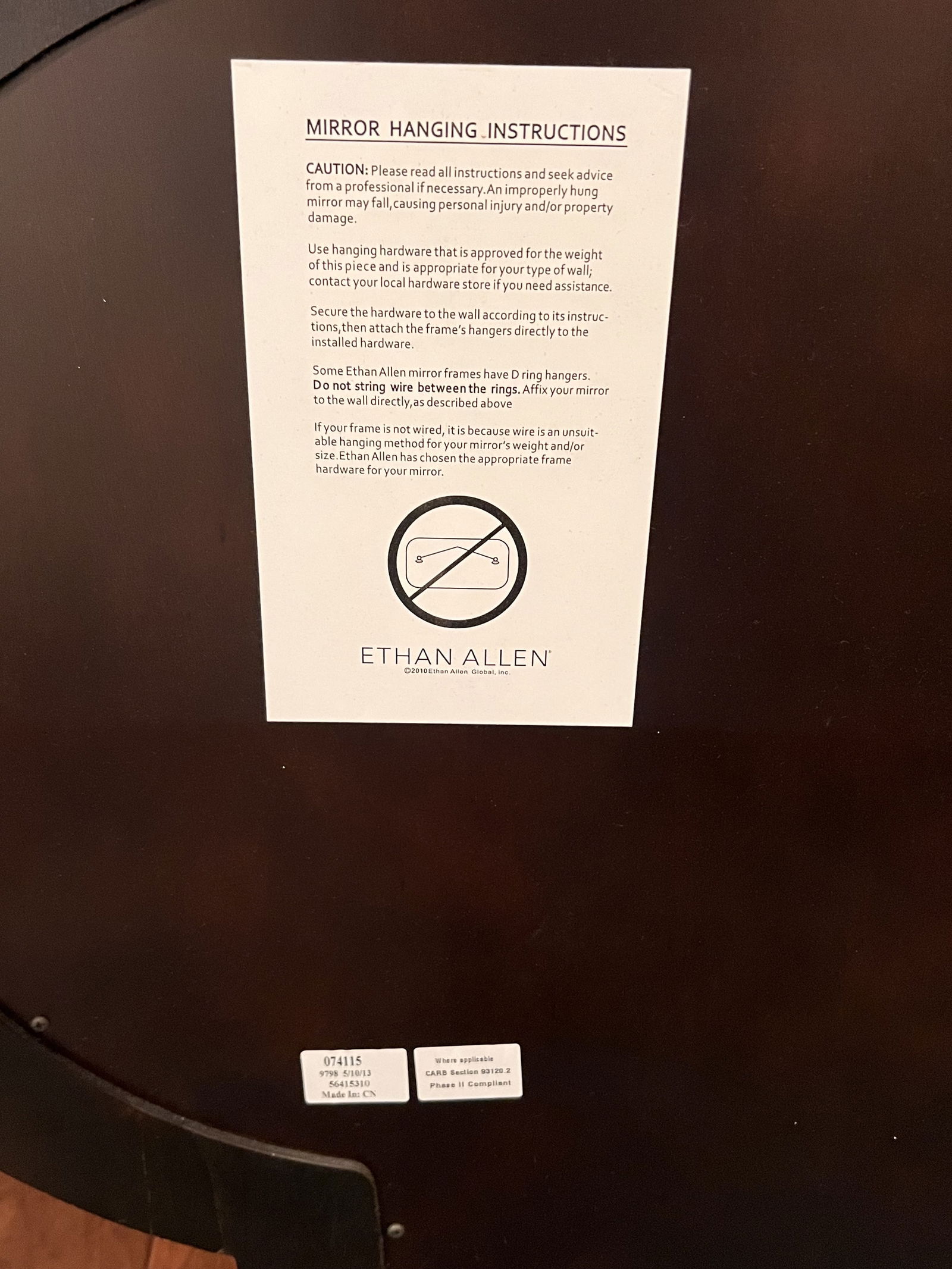 Quatrefoil Wall Mirror 39" Dark Wood - 6