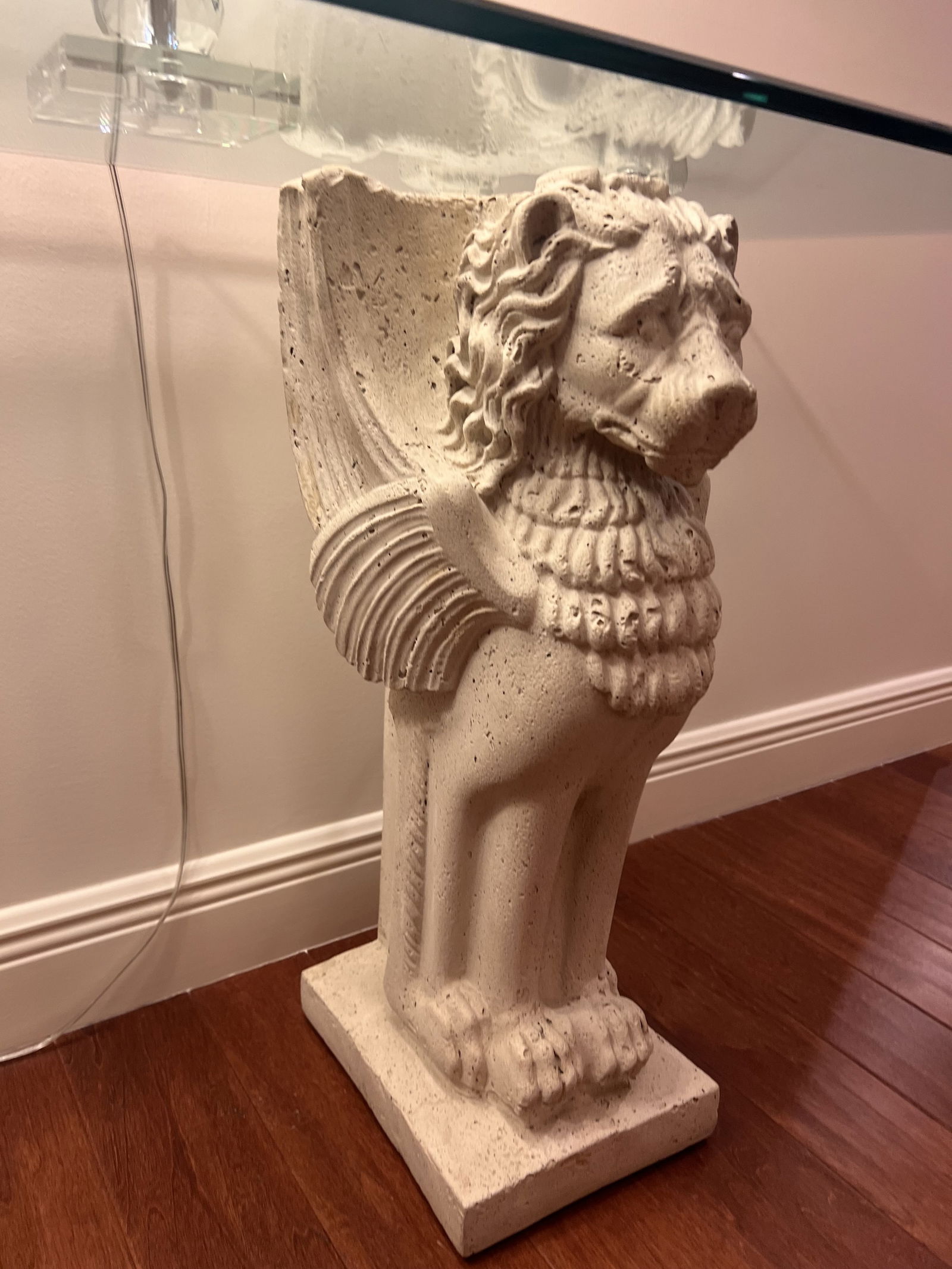 Classic Greek Winged Griffin Console Table - 3