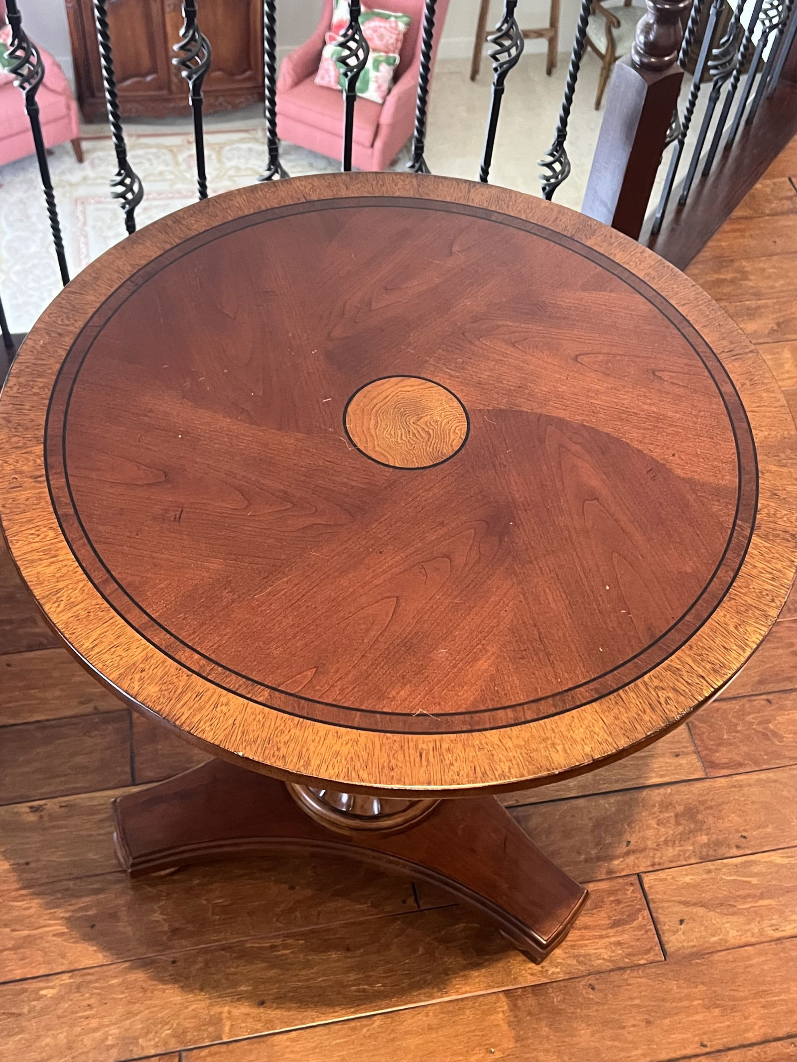 Ethan Allen Pedestal Regency Style Table - 2