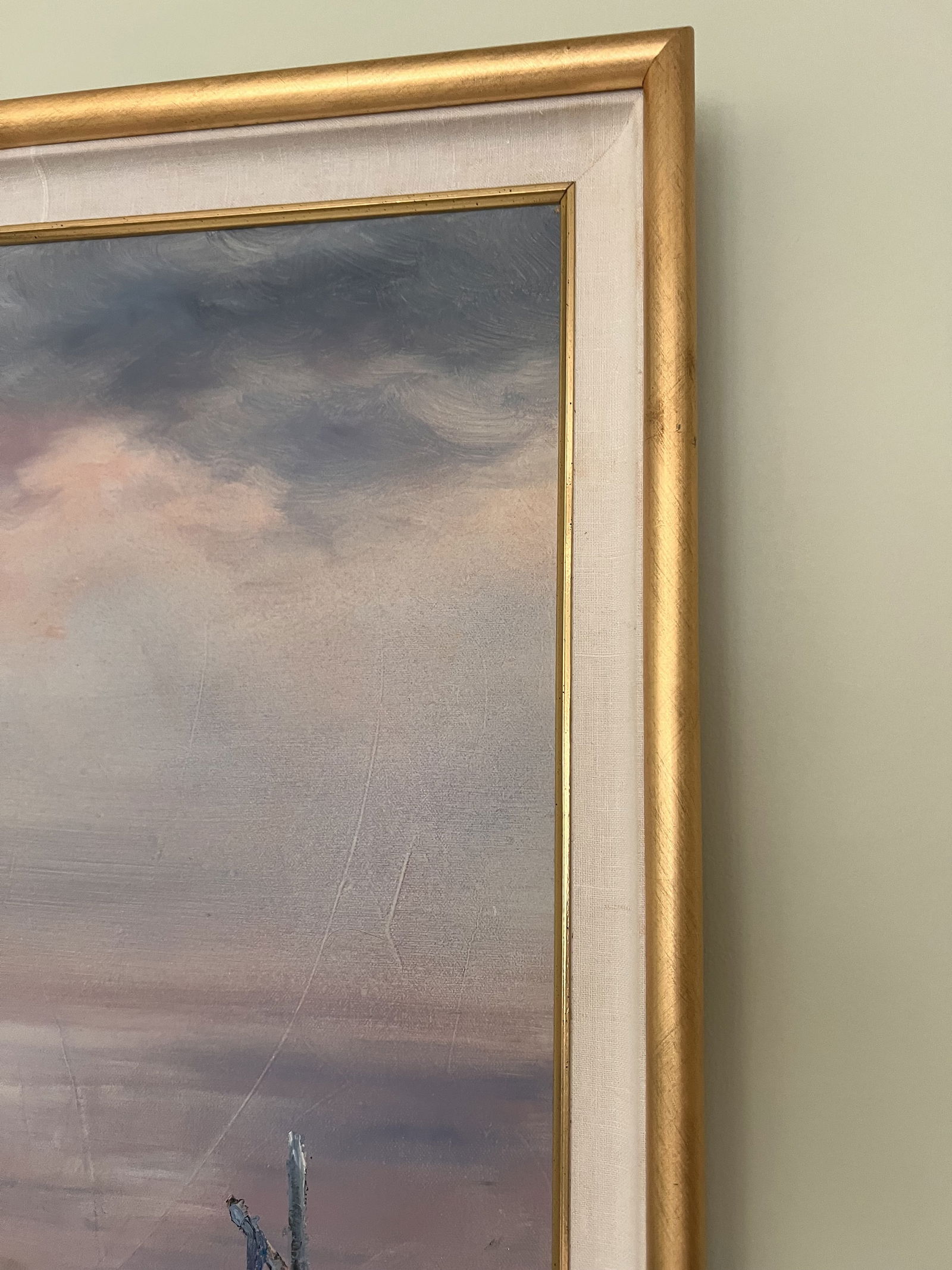 Signed Harbor Scene Painting - 4