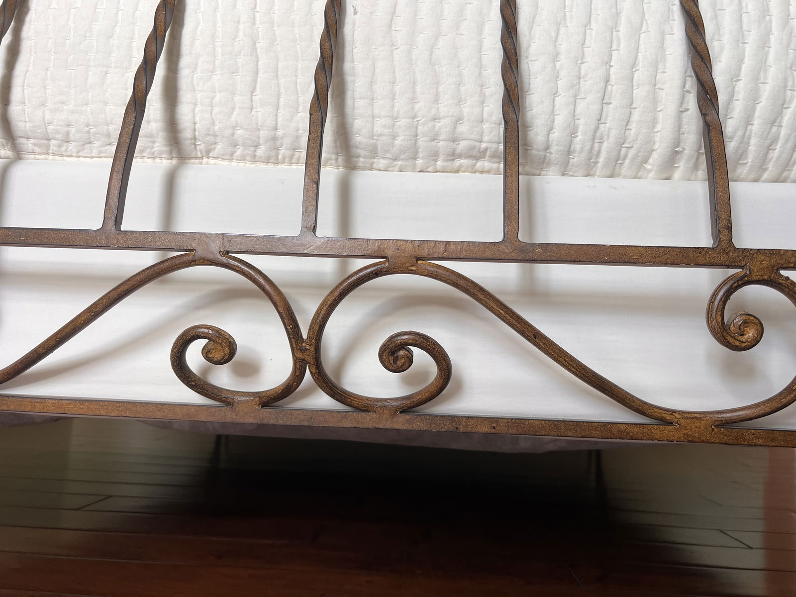 Queen Size Wrought Iron Bed Frame - 3