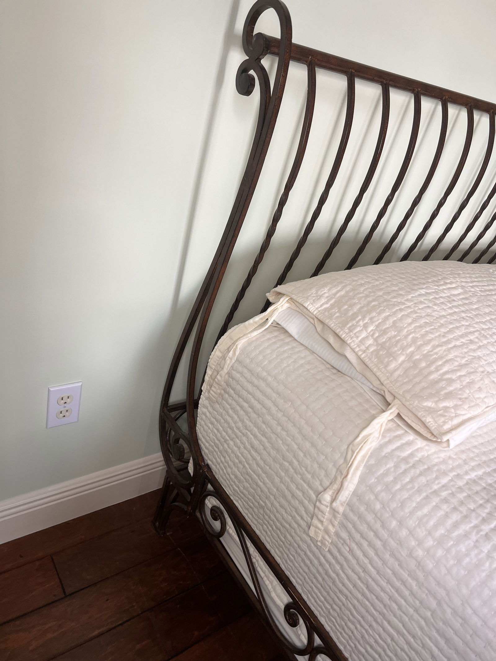 Queen Size Wrought Iron Bed Frame - 5