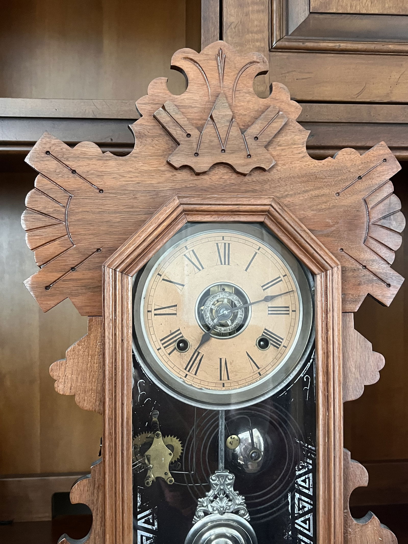 Ansonia Gingerbread Kitchen Clock - 5