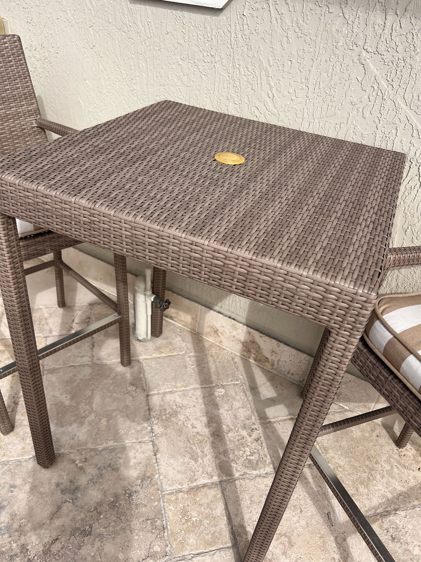 Outdoor Bar Height Table and 2 Chairs - 4