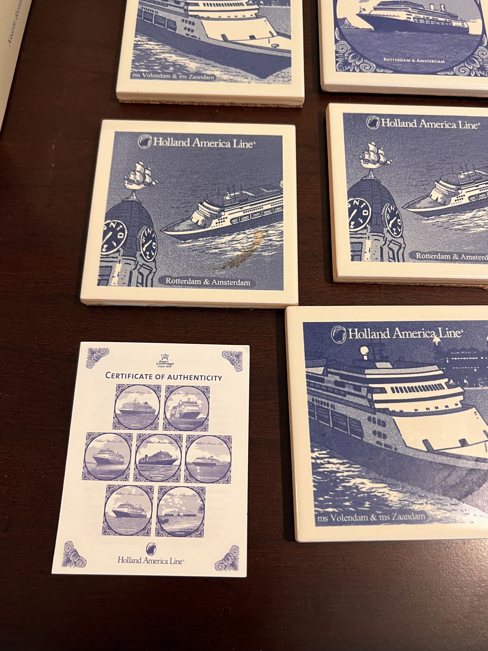 Holland America Line Blue and White Porcelain Tiles - 5