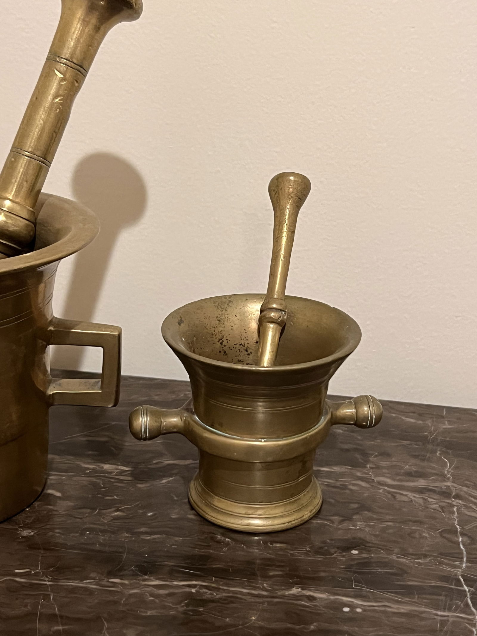 Grouping of Apothecary Collectibles Inclu Mortar and Pestle - 2