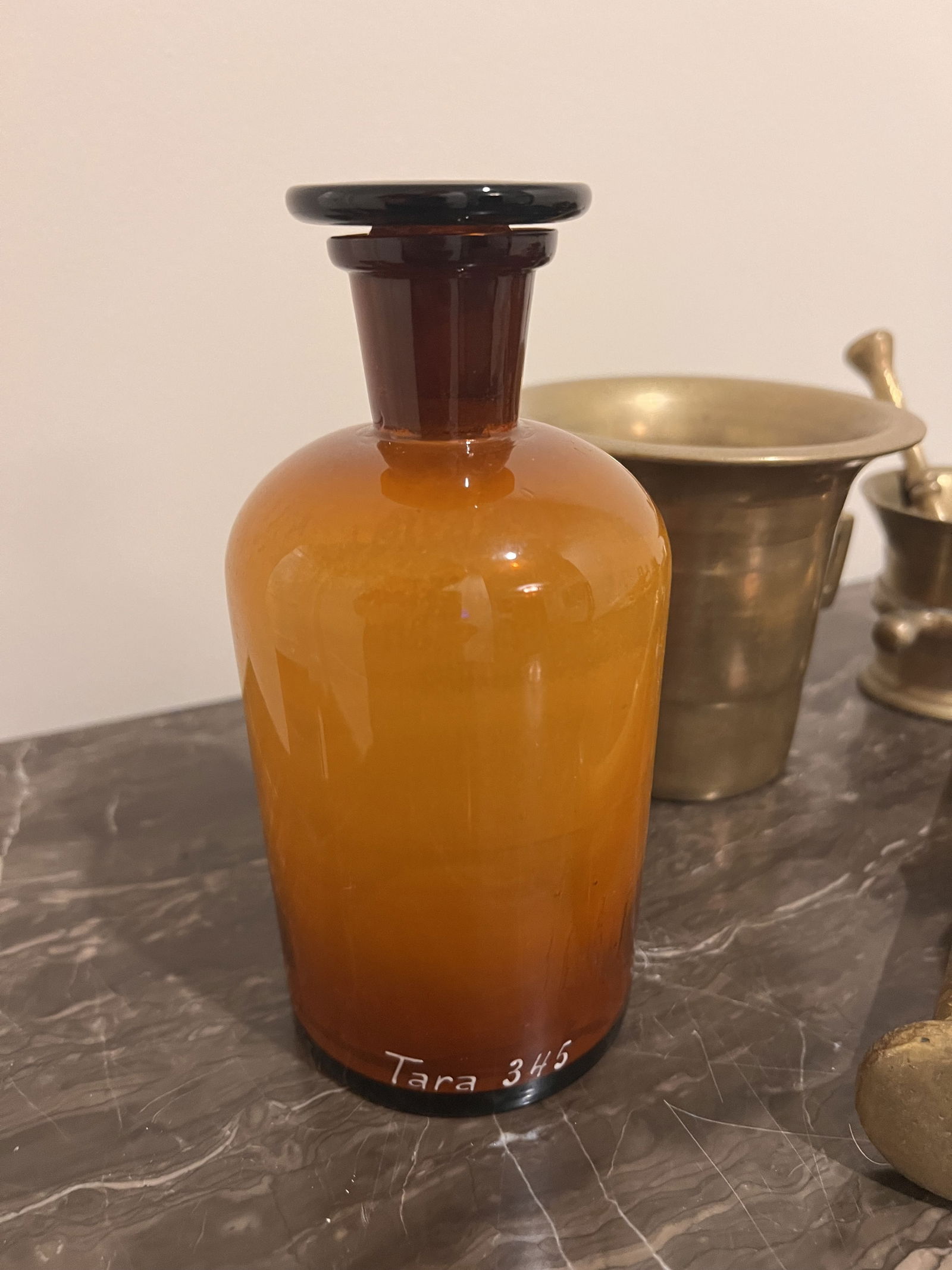 Grouping of Apothecary Collectibles Inclu Mortar and Pestle - 6