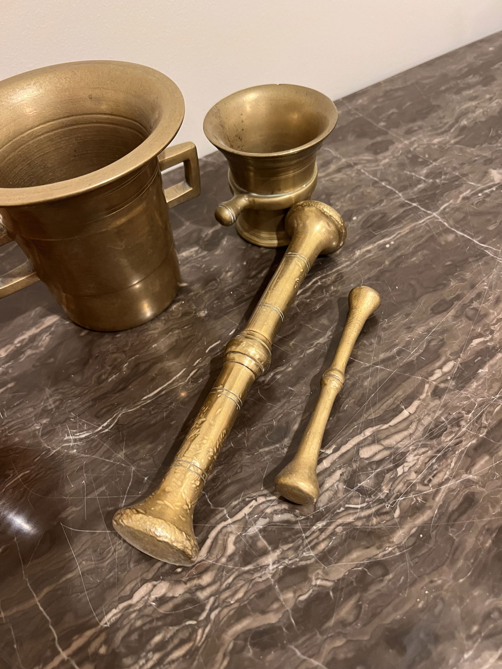 Grouping of Apothecary Collectibles Inclu Mortar and Pestle - 7