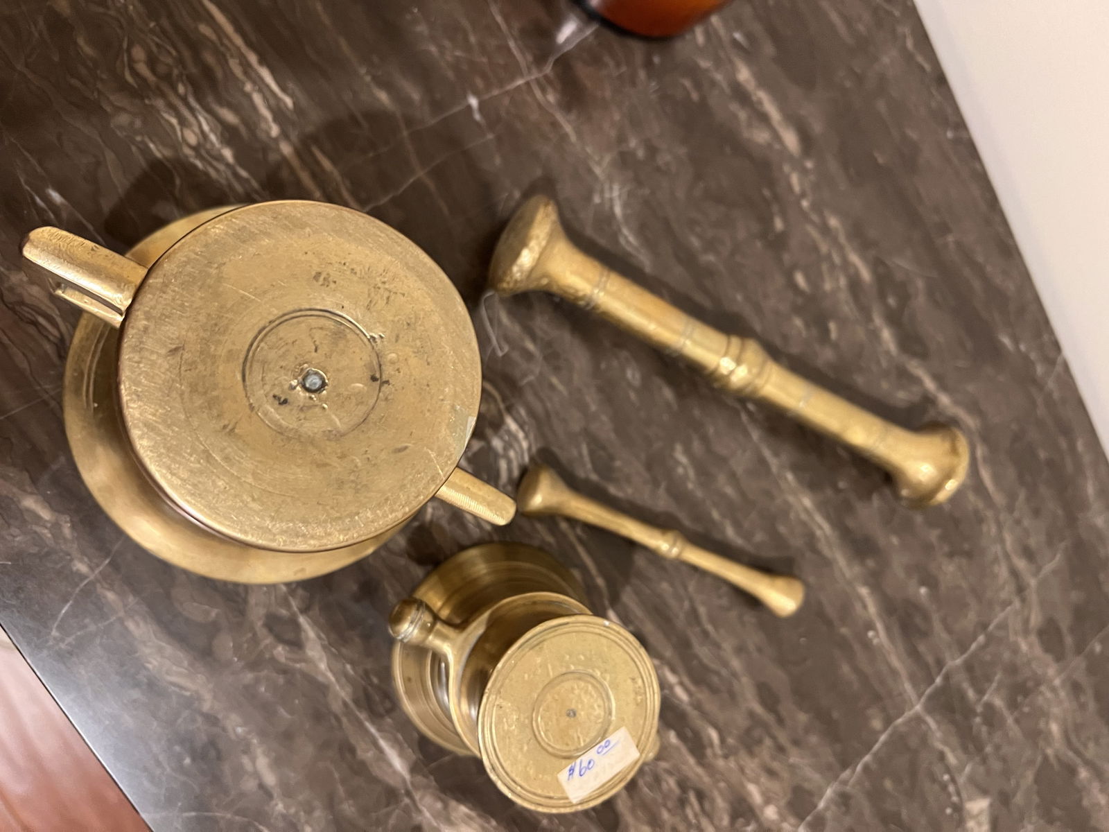 Grouping of Apothecary Collectibles Inclu Mortar and Pestle - 8