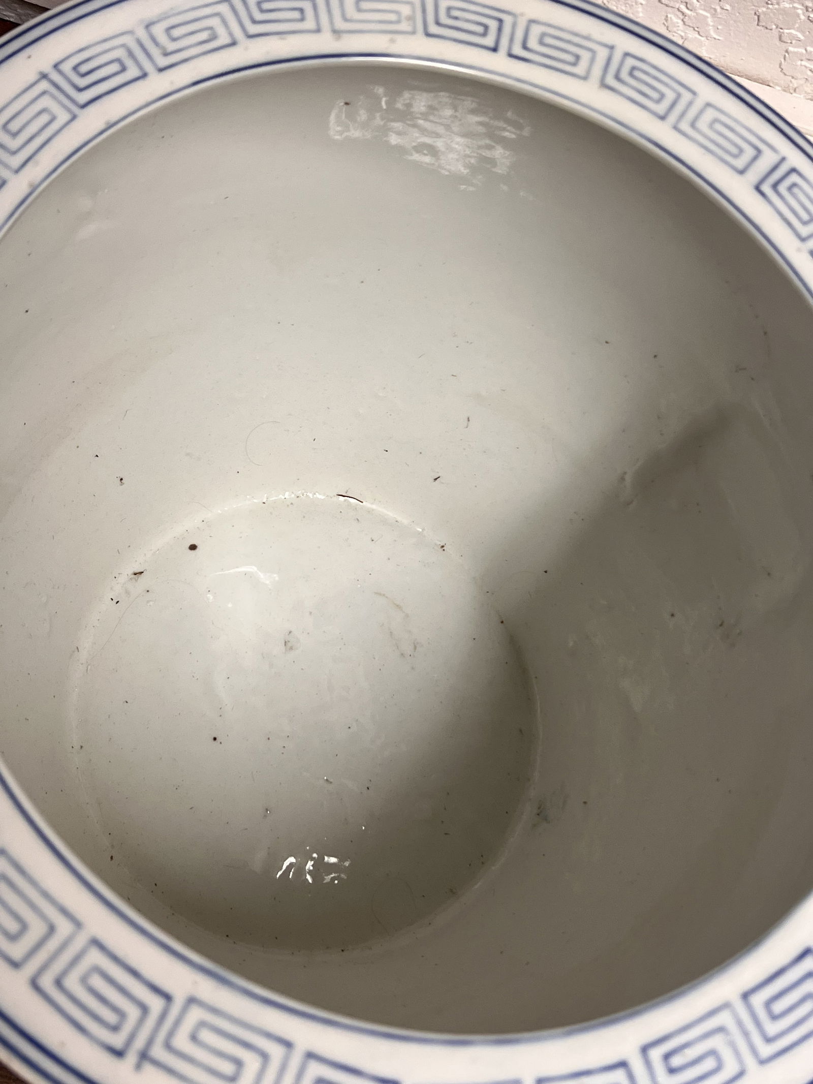 Blue and White Fish Bowl Planter Pot - 4