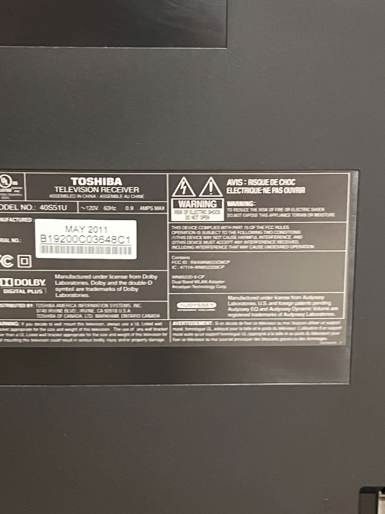 Toshiba 40" Smart TV - 4