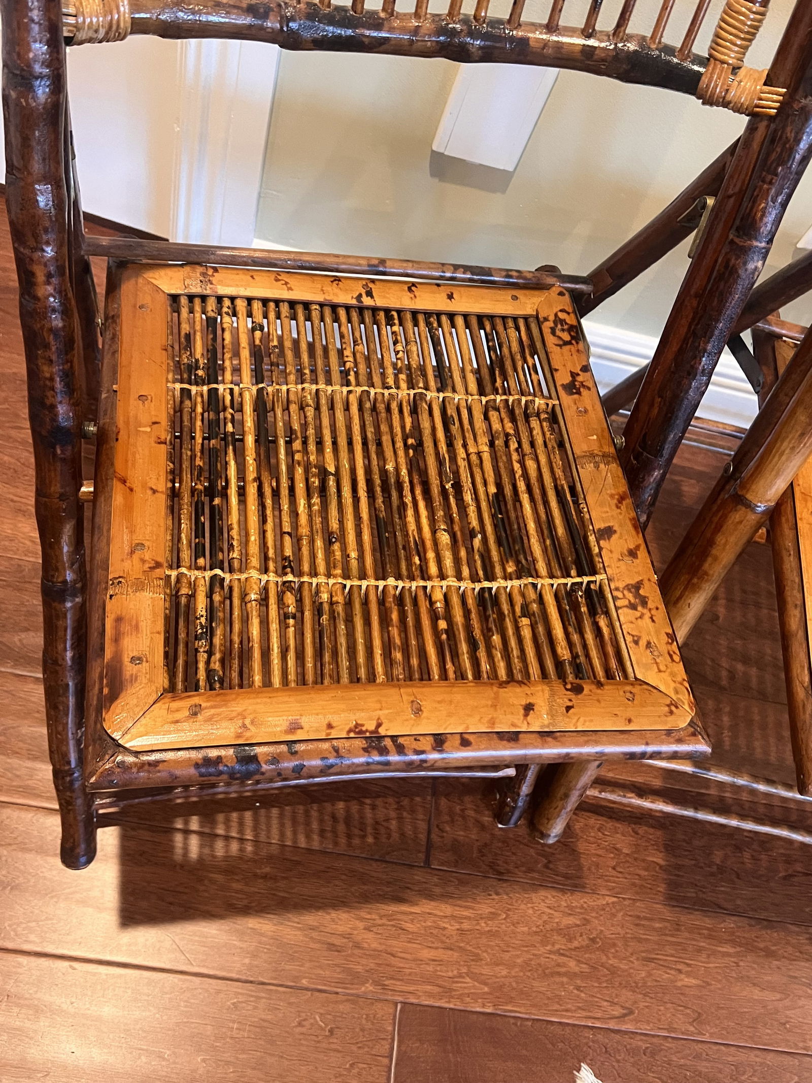 (2) Bamboo Folding Chairs - 6