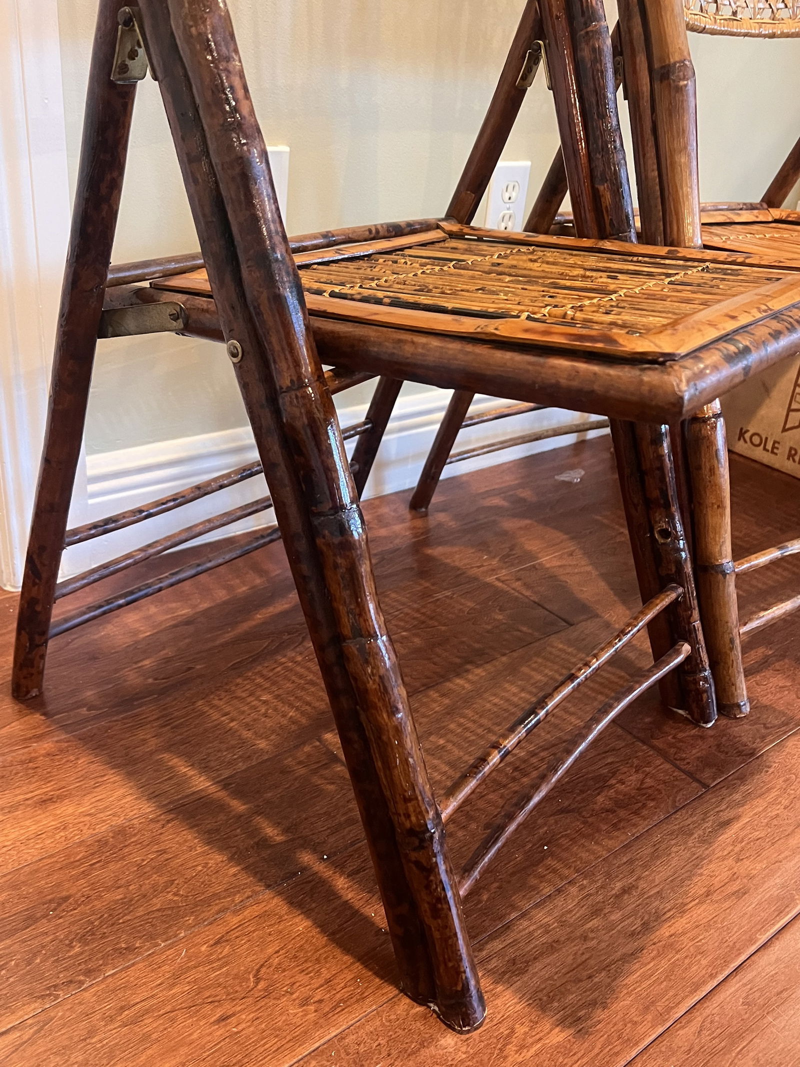(2) Bamboo Folding Chairs - 7