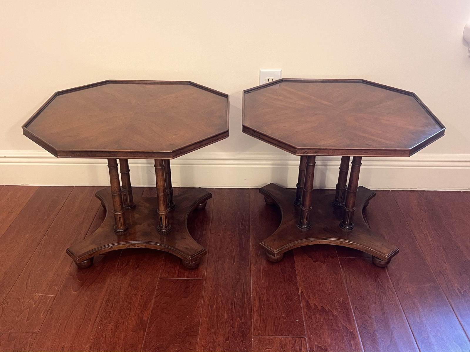 Vintage Regency Style Low Wood End Tables (1 of 8)