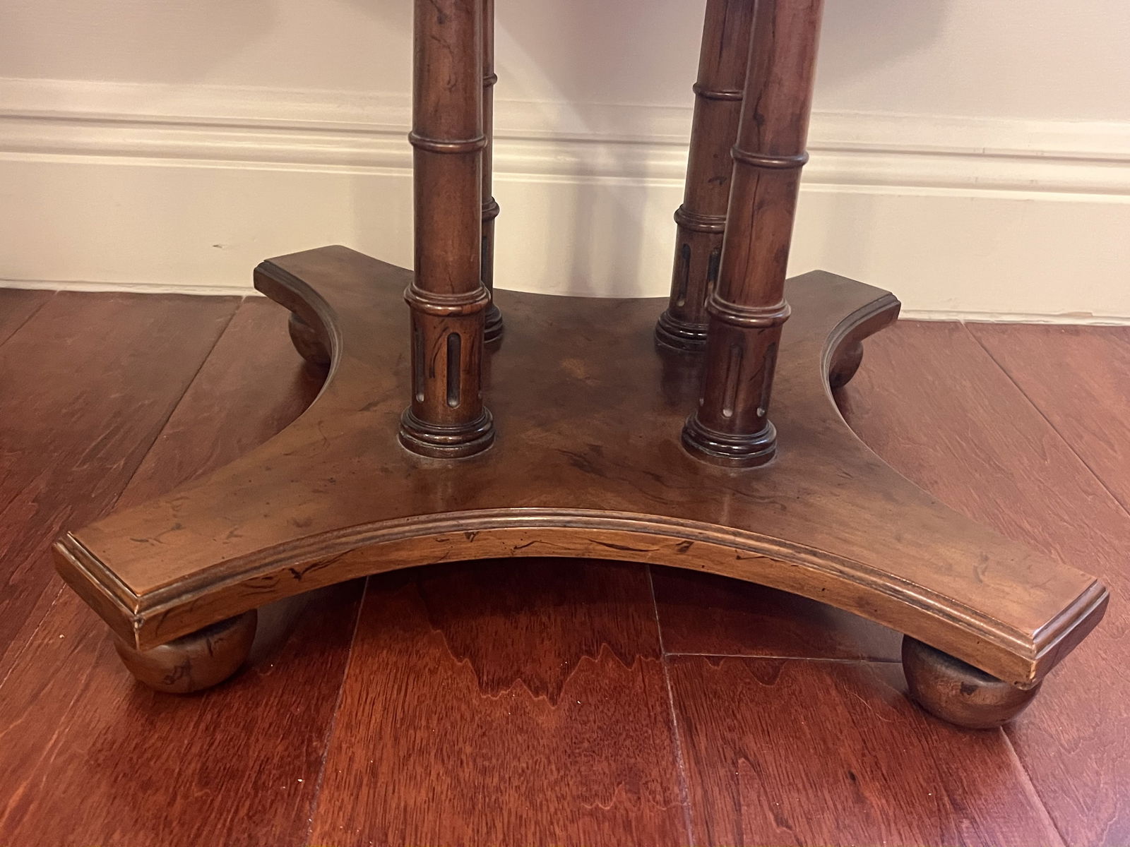 Vintage Regency Style Low Wood End Tables - 2