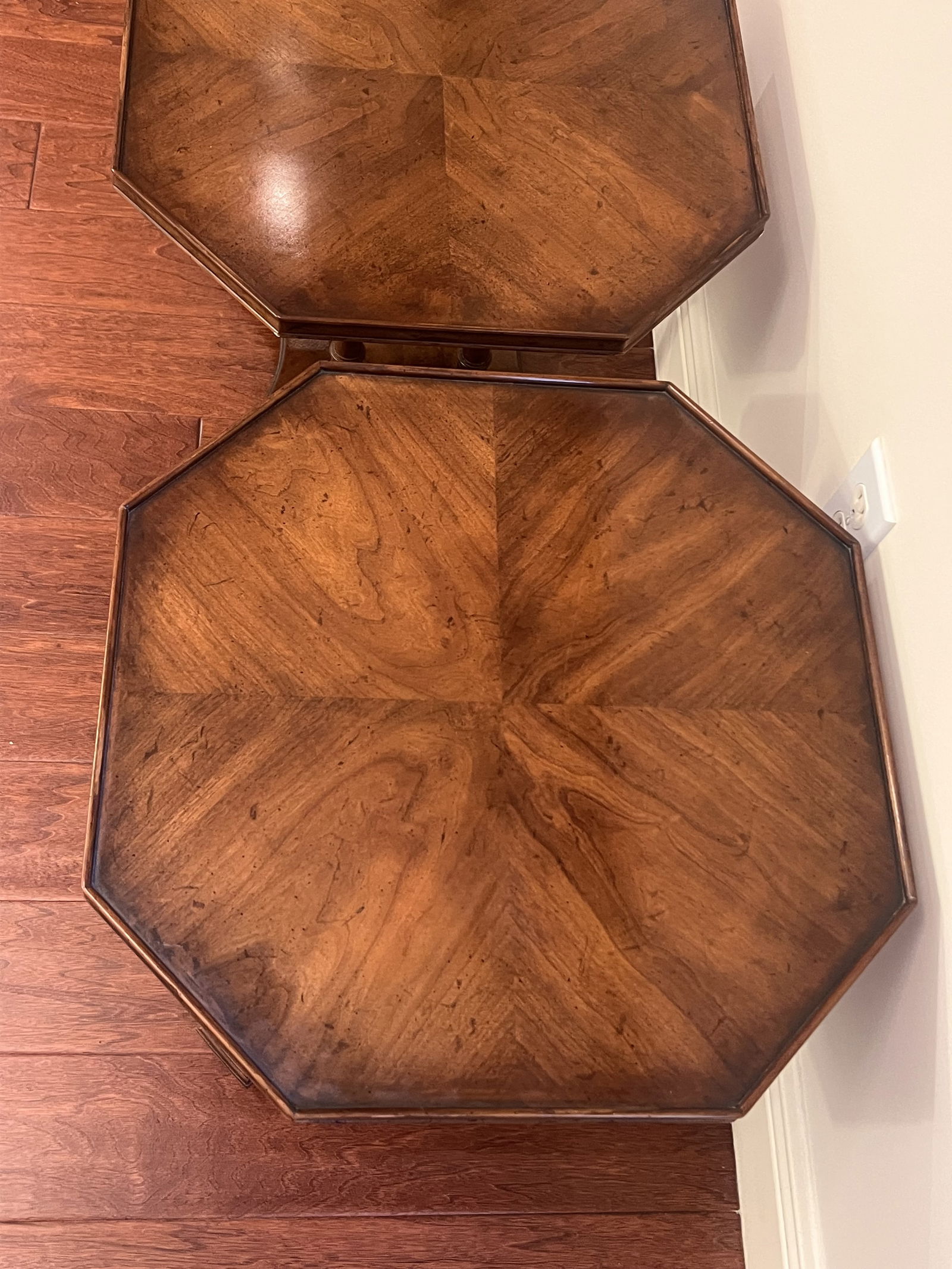 Vintage Regency Style Low Wood End Tables - 5