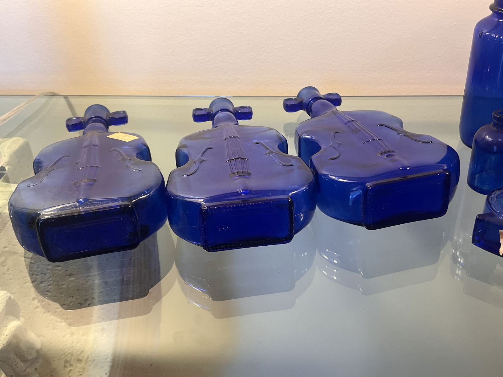 Cobalt Blue Glass Bottle Collection - 6