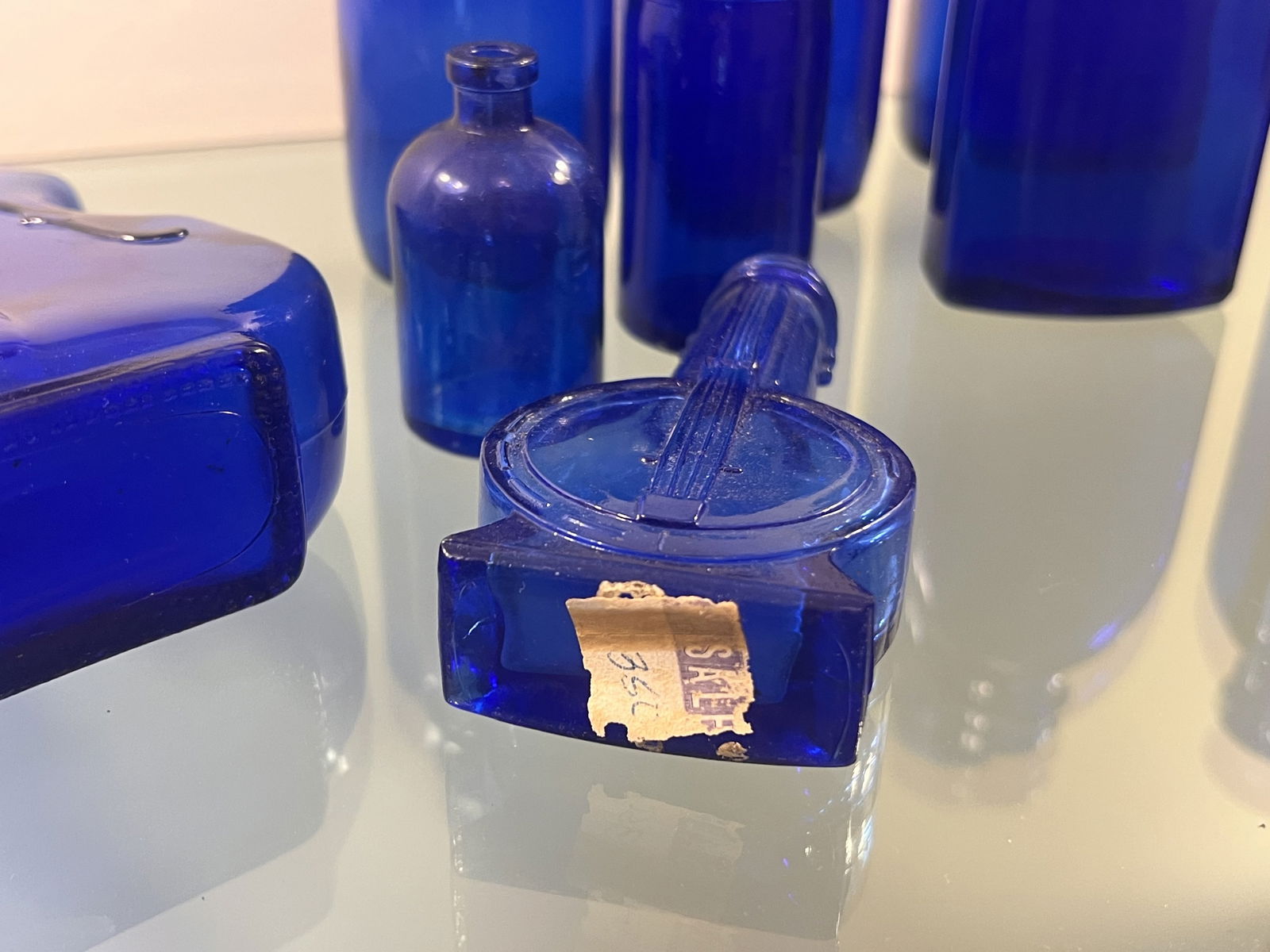 Cobalt Blue Glass Bottle Collection - 7