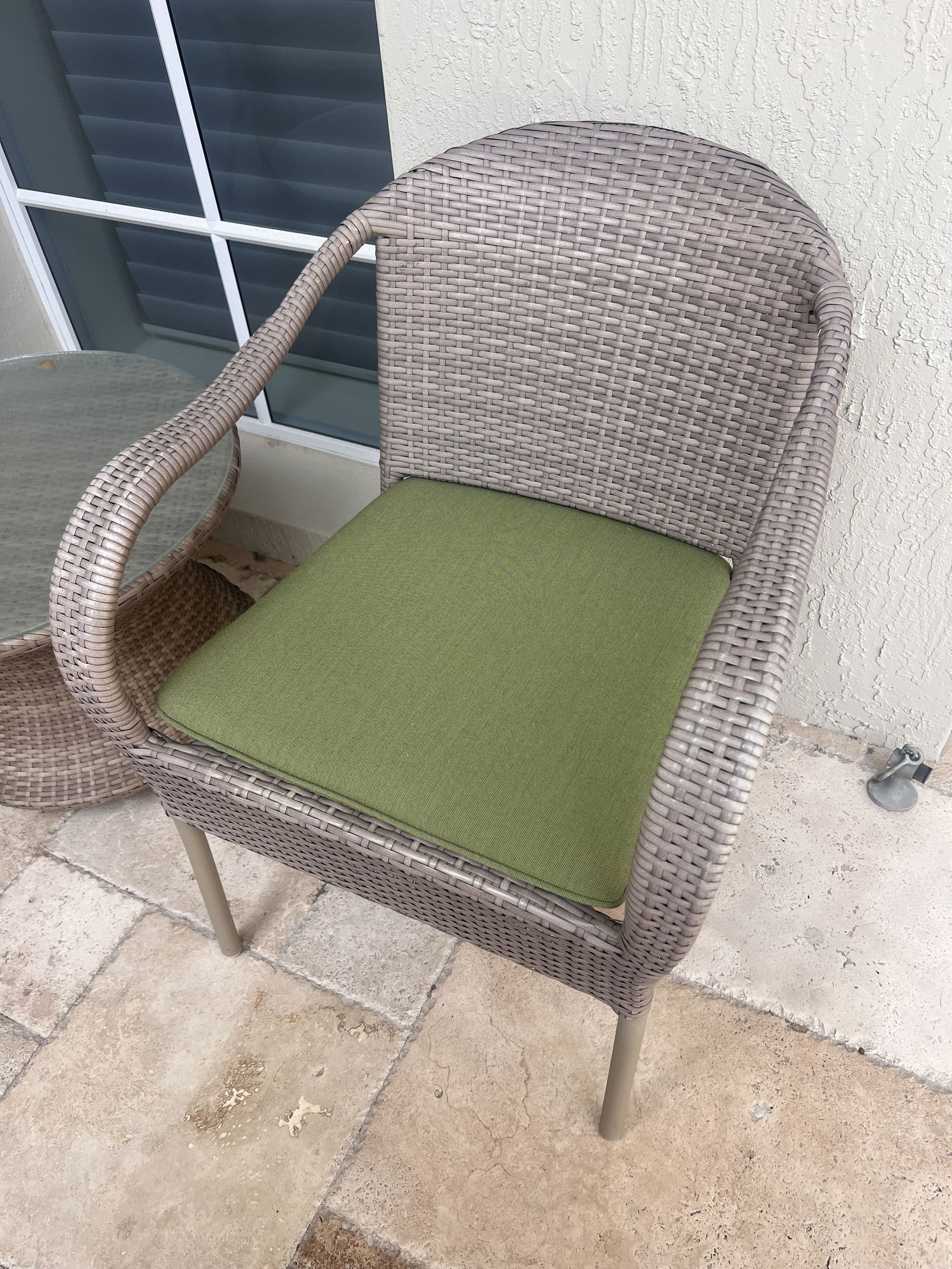 Outdoor Wicker Table and Chairs - 2