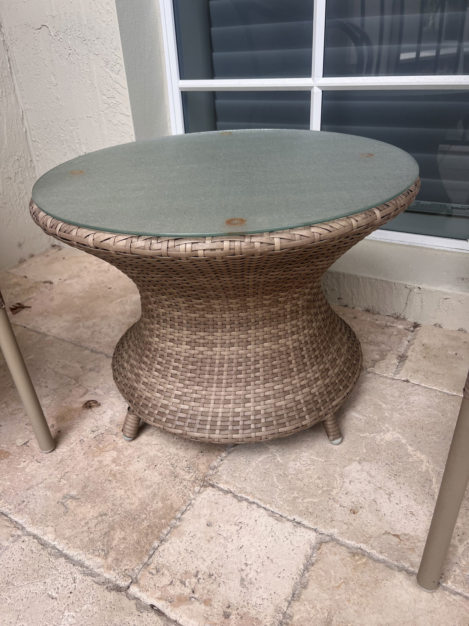 Outdoor Wicker Table and Chairs - 4