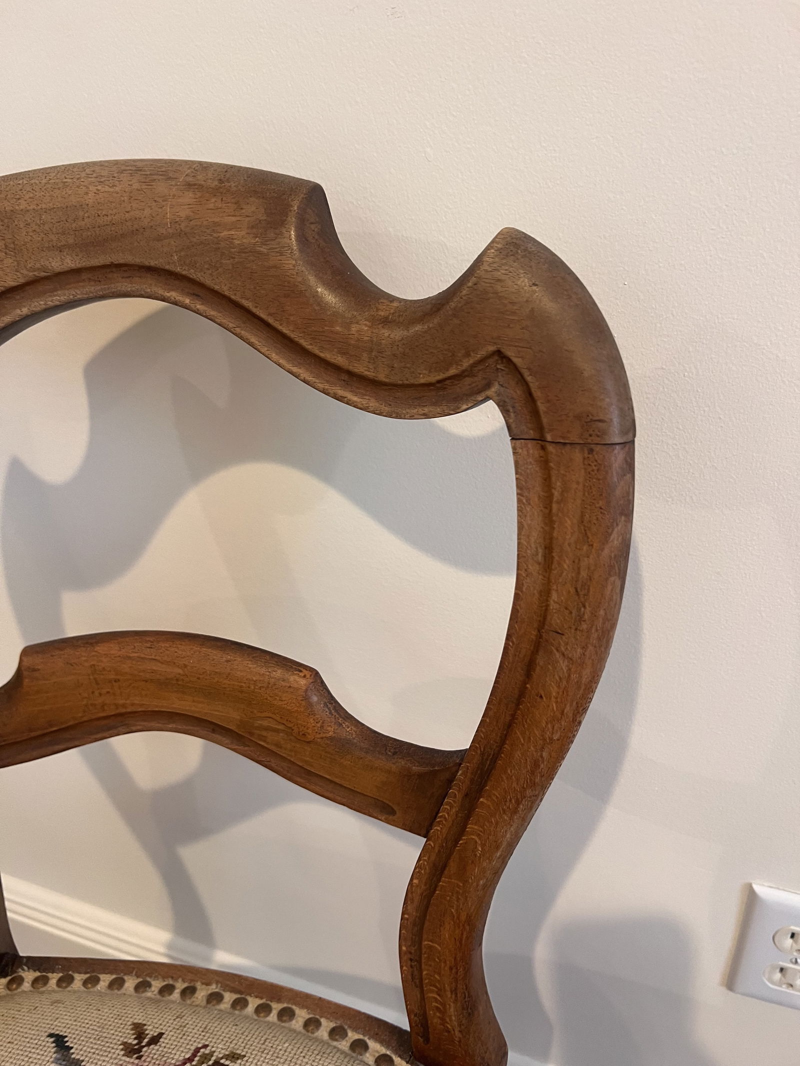 Antique Victorian Upholstered Side Chair - 3