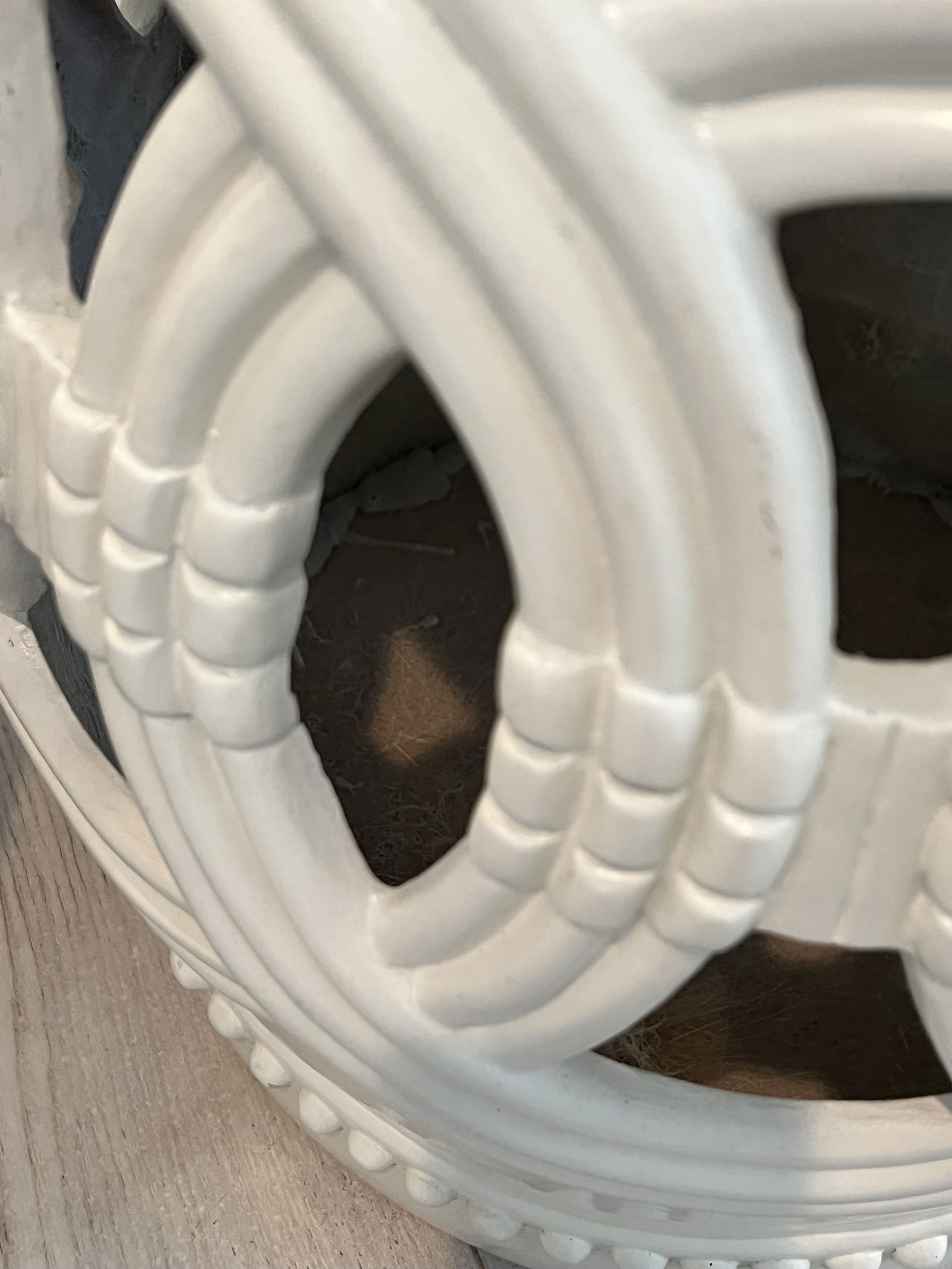 Pair of White Fiberglass Double Coin Garden Stools - 7