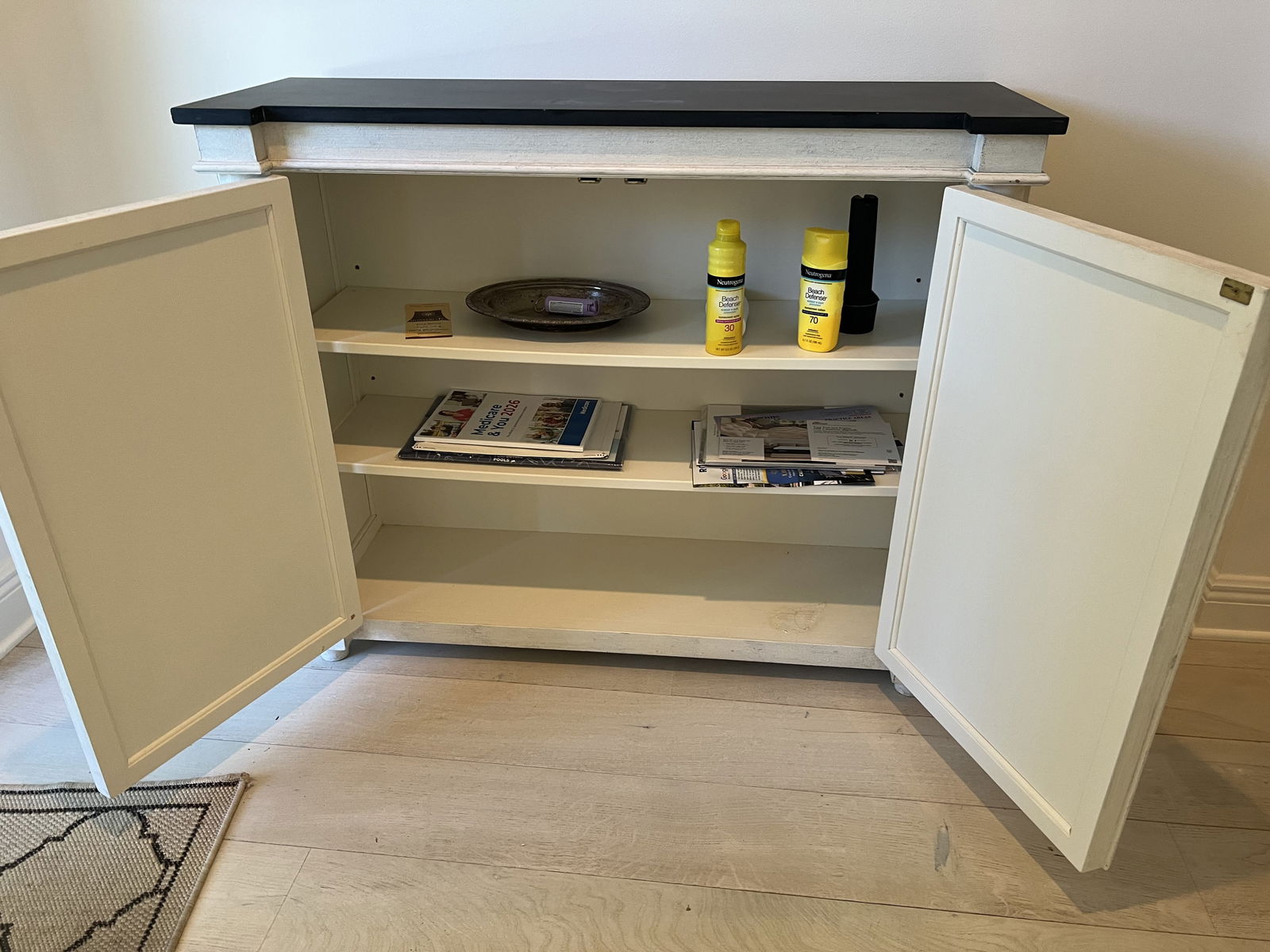 Slate Top Mirrored Console or Entry Table - 11