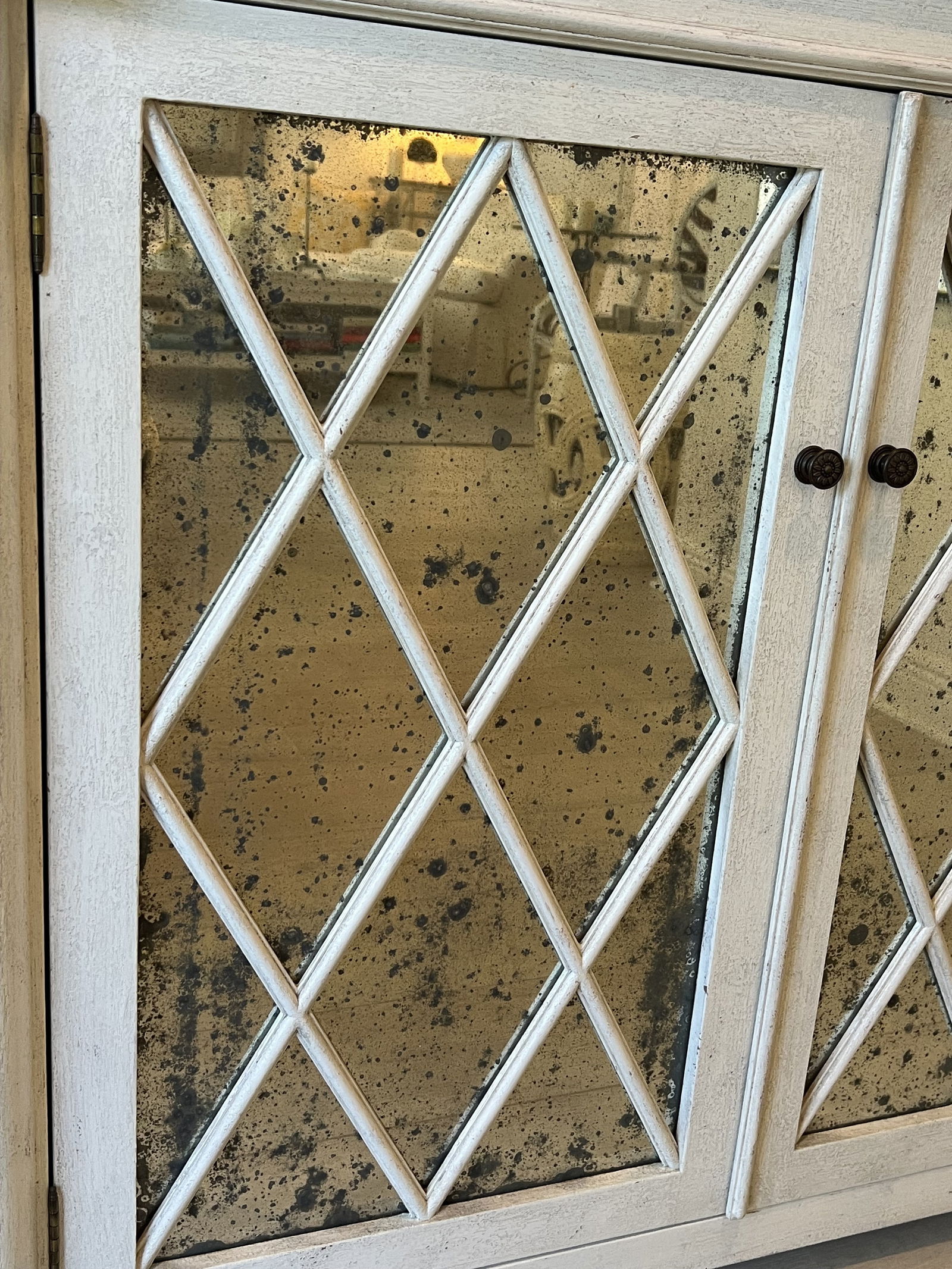 Slate Top Mirrored Console or Entry Table - 4