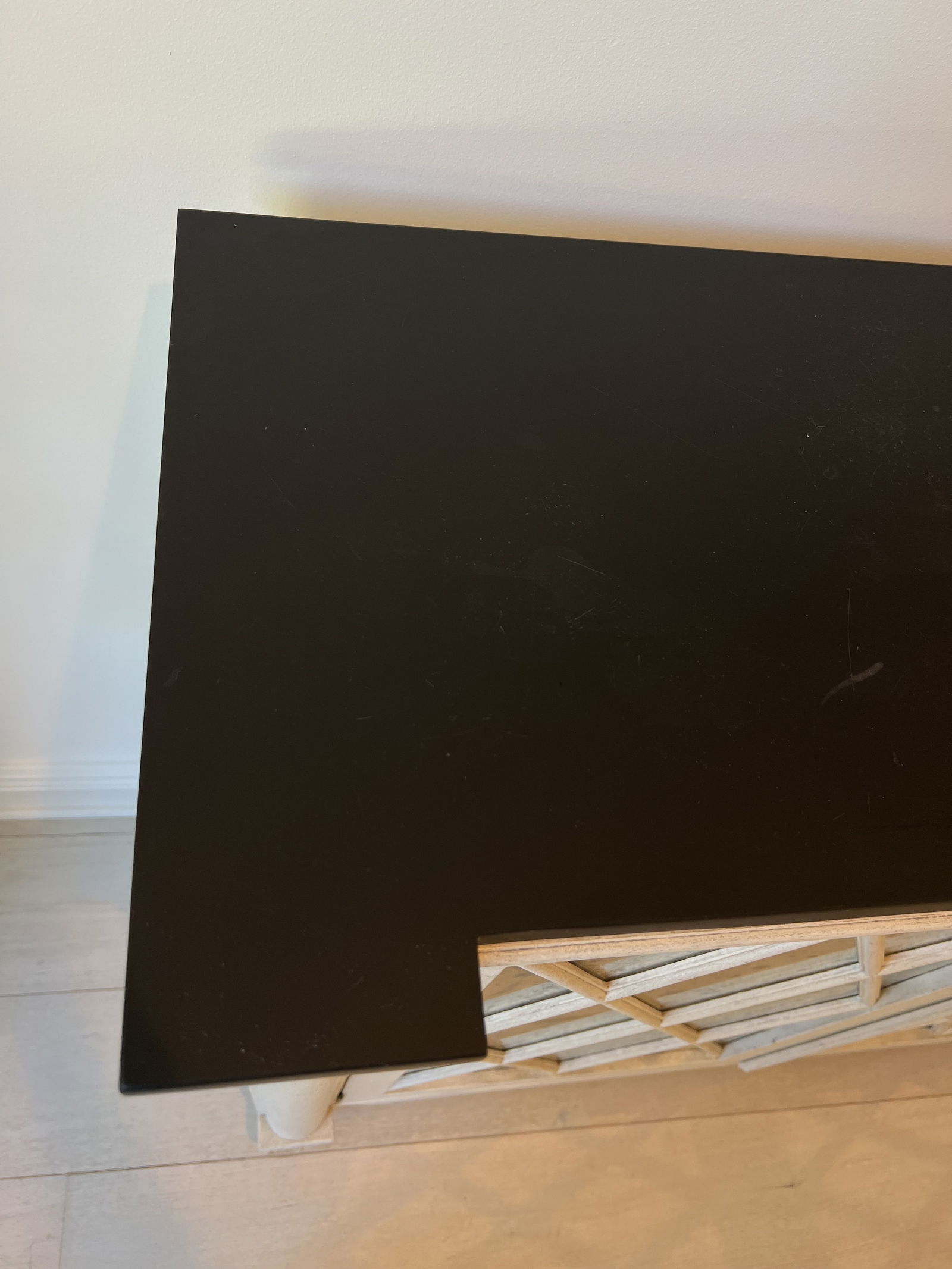 Slate Top Mirrored Console or Entry Table - 6