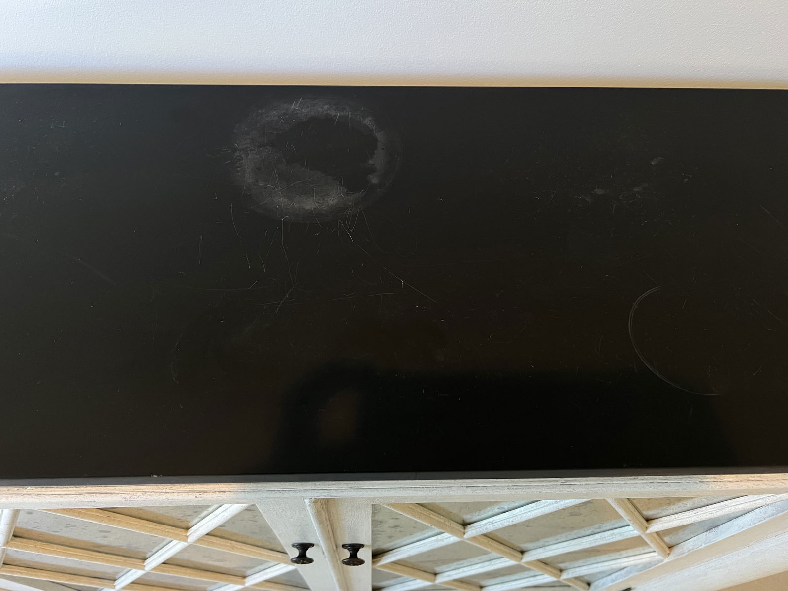 Slate Top Mirrored Console or Entry Table - 7