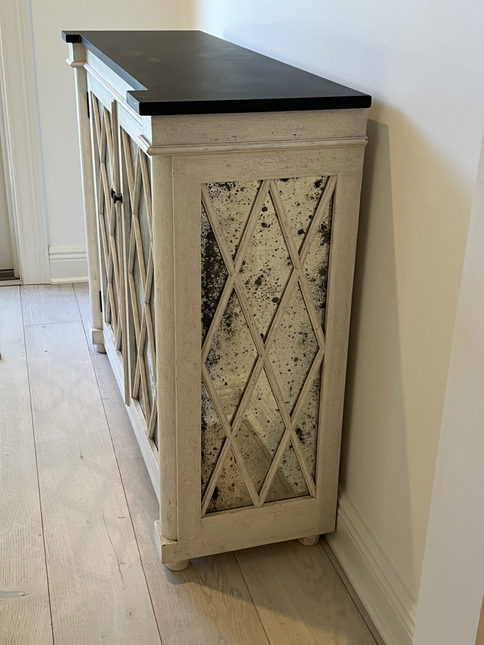 Slate Top Mirrored Console or Entry Table - 8