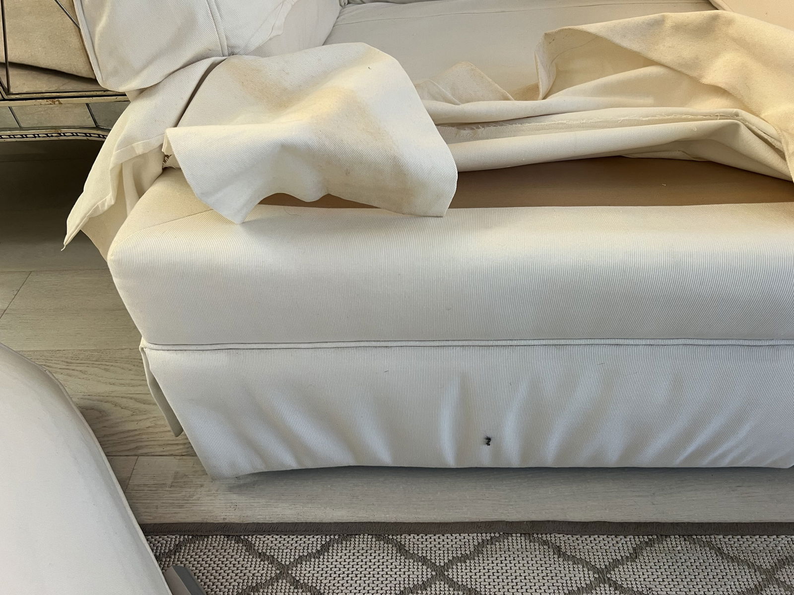 White Slipcovered Sofa - 10