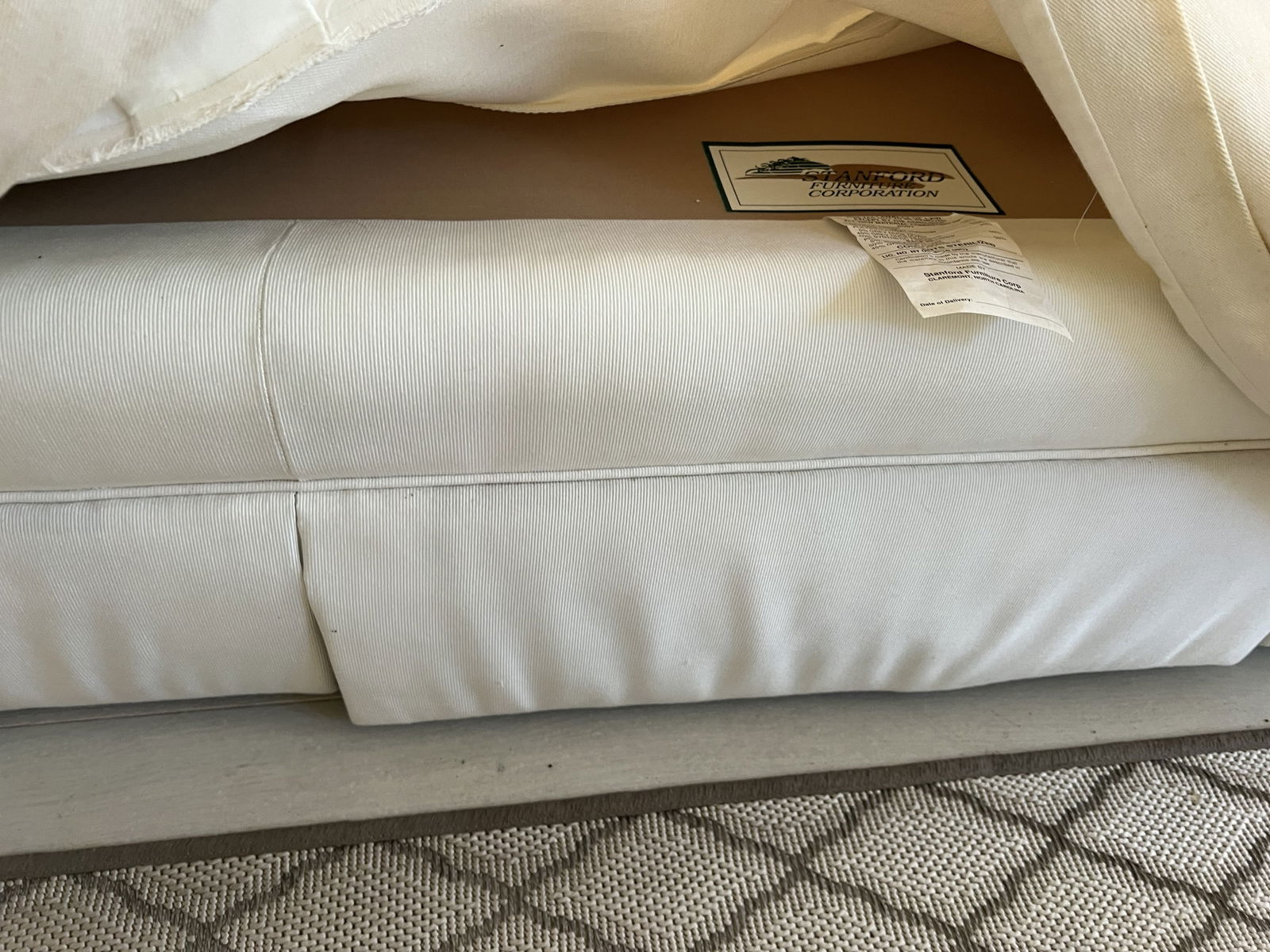 White Slipcovered Sofa - 14