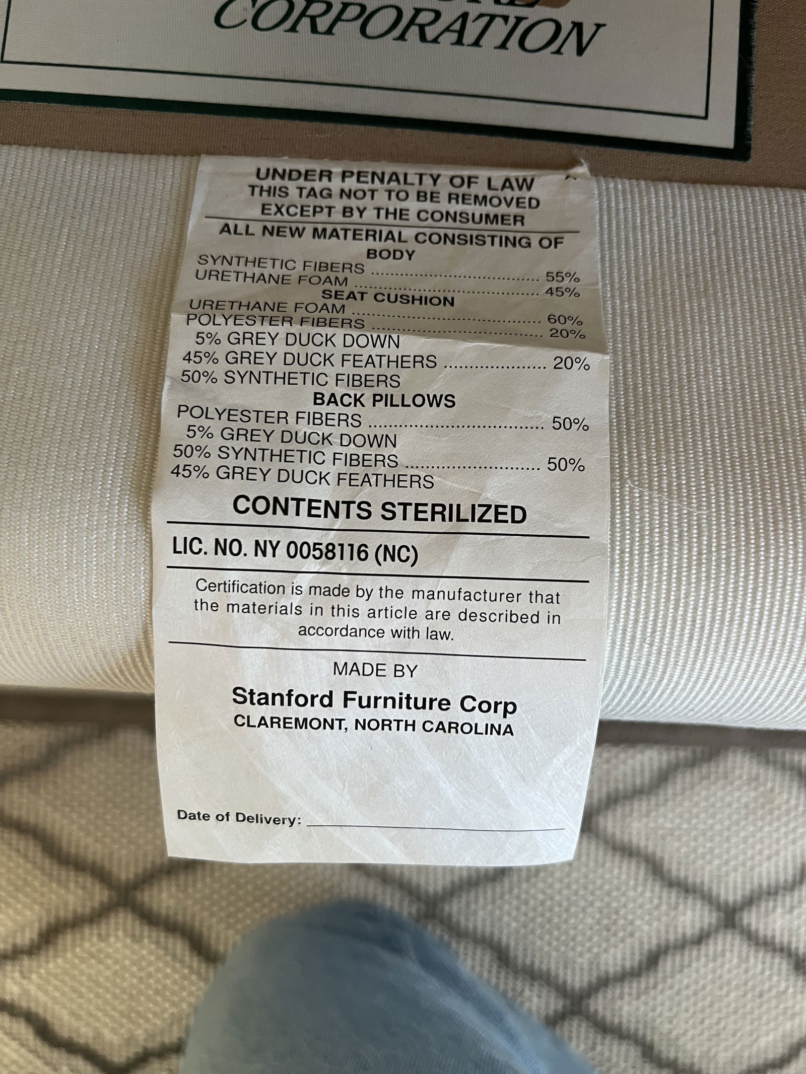 White Slipcovered Sofa - 15