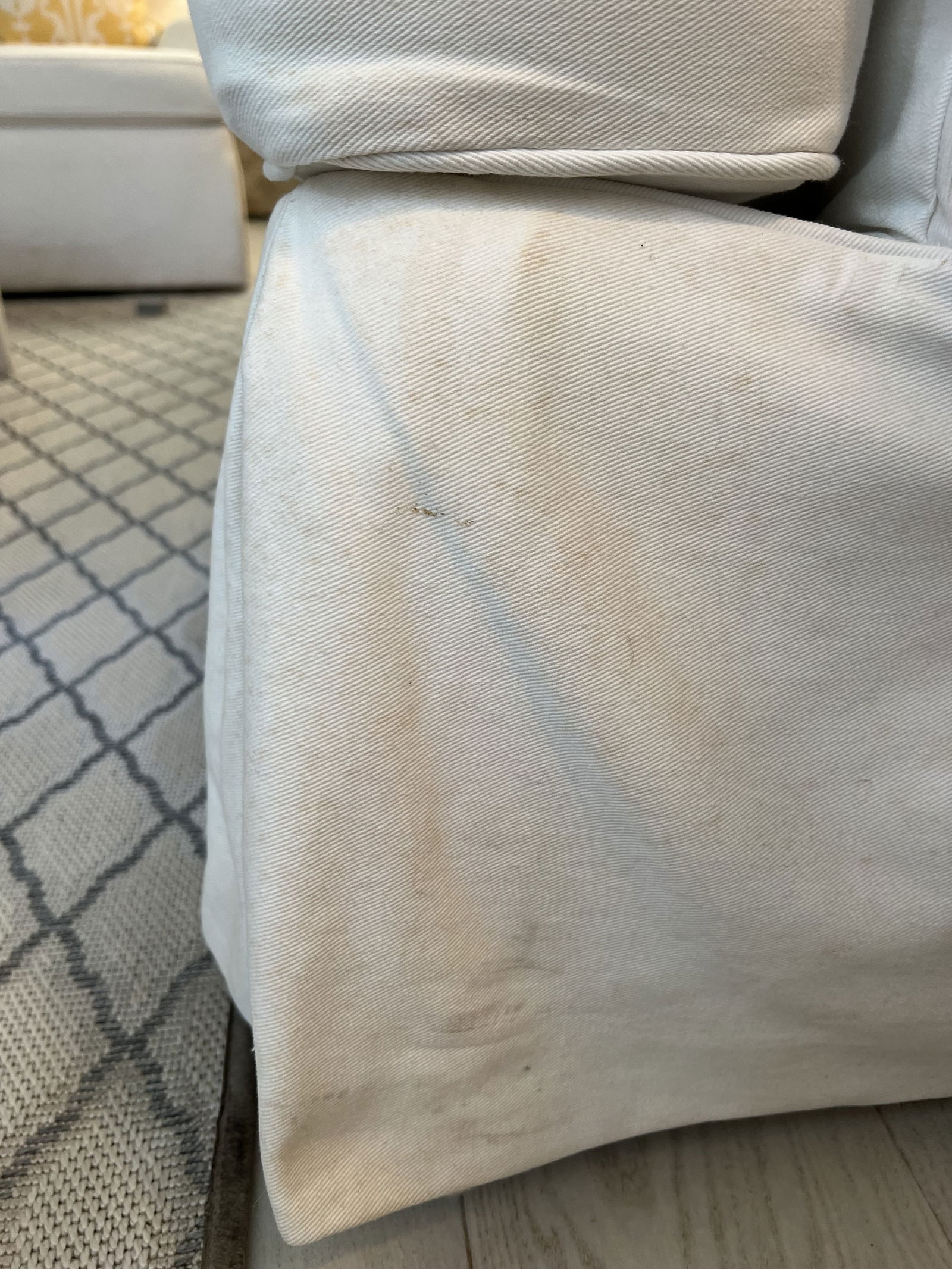 White Slipcovered Sofa - 3