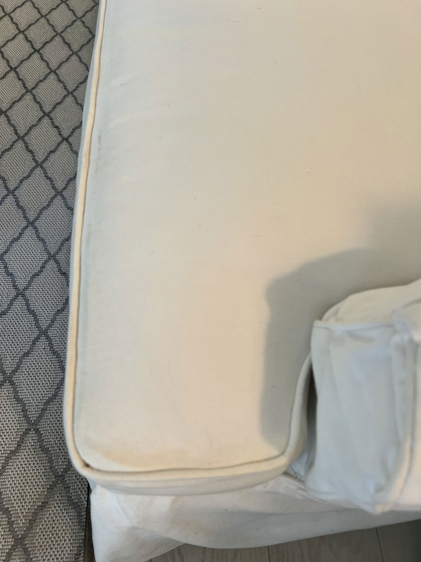 White Slipcovered Sofa - 4