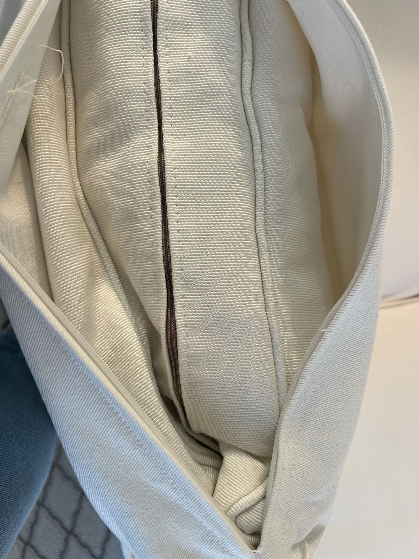 White Slipcovered Sofa - 8