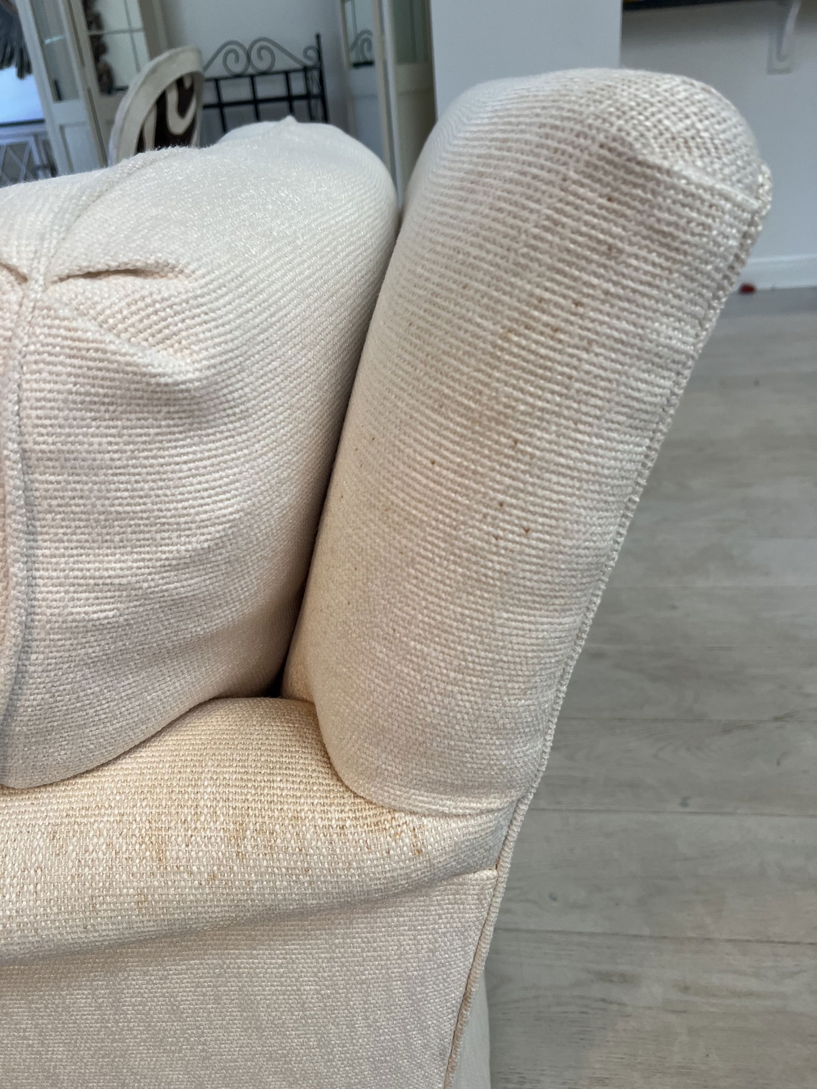 Classic White Skirted Swivel Chair A. Rudin - 5