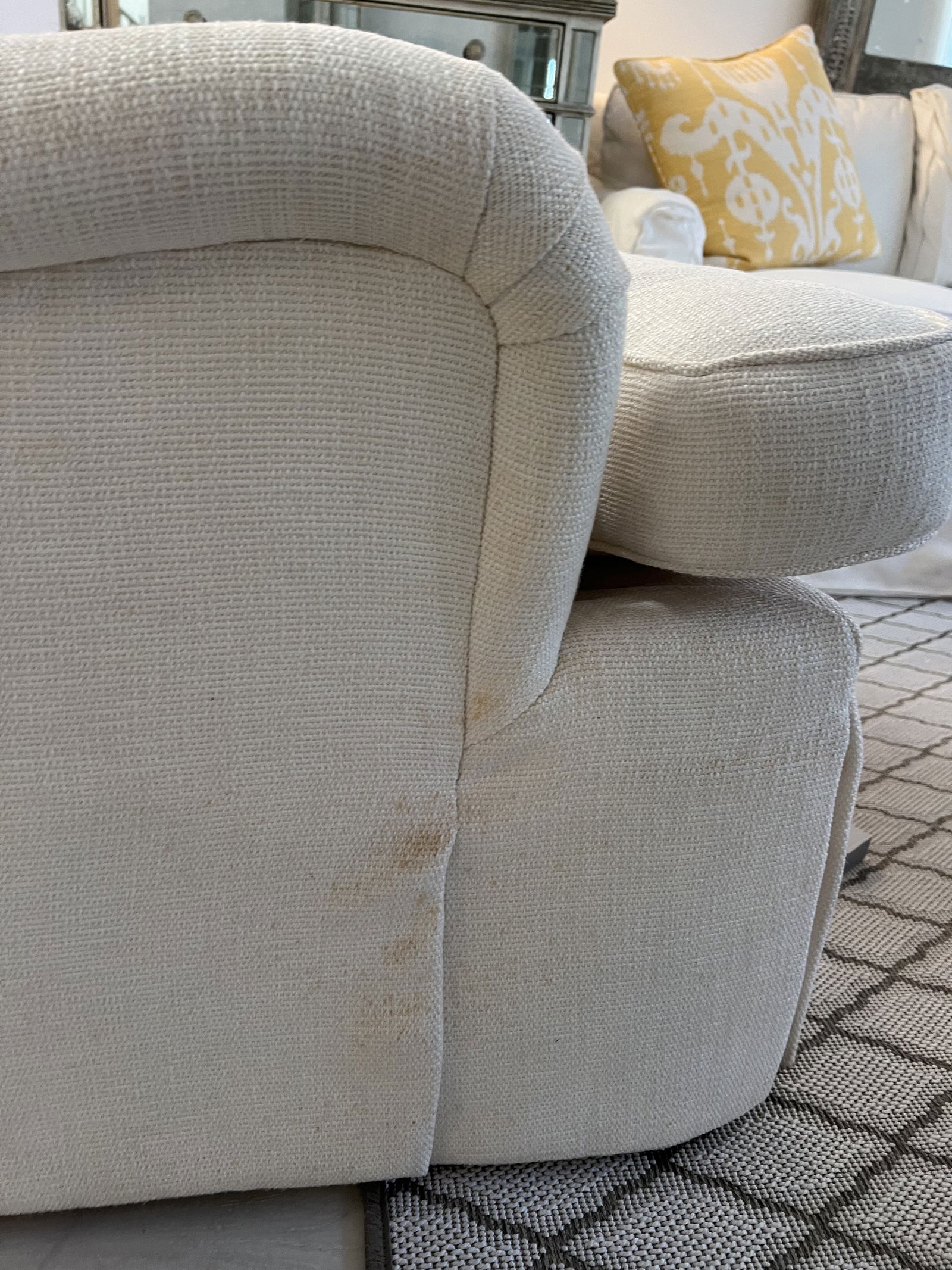 Classic White Skirted Swivel Chair A. Rudin - 7