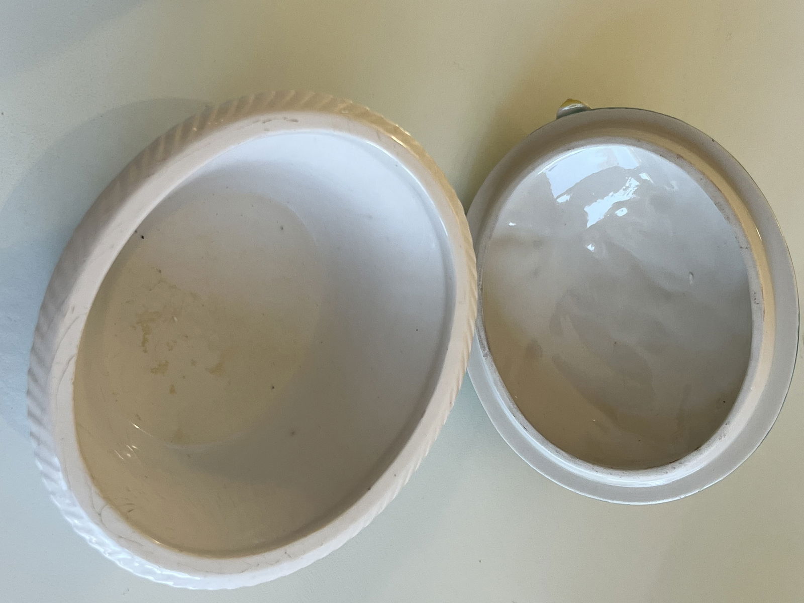 (2) Italian Ceramic Boxes with Birds - 8